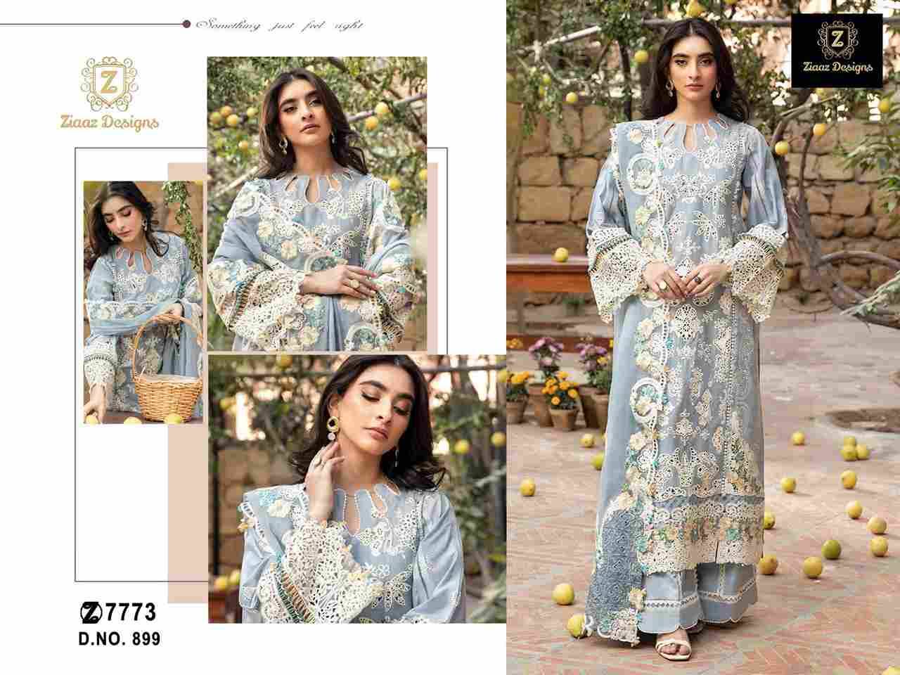 Ziaaz Designs Hit Design 899 Series By Ziaaz Designs 899 To 901 Series Beautiful Pakistani Suits Colorful Stylish Fancy Casual Wear & Ethnic Wear Cambric Cotton Embroidered Dresses At Wholesale Price
