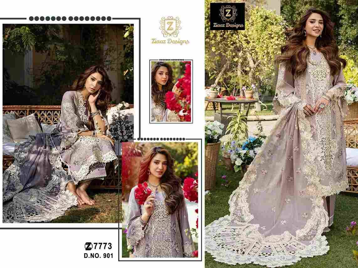 Ziaaz Designs Hit Design 899 Series By Ziaaz Designs 899 To 901 Series Beautiful Pakistani Suits Colorful Stylish Fancy Casual Wear & Ethnic Wear Cambric Cotton Embroidered Dresses At Wholesale Price