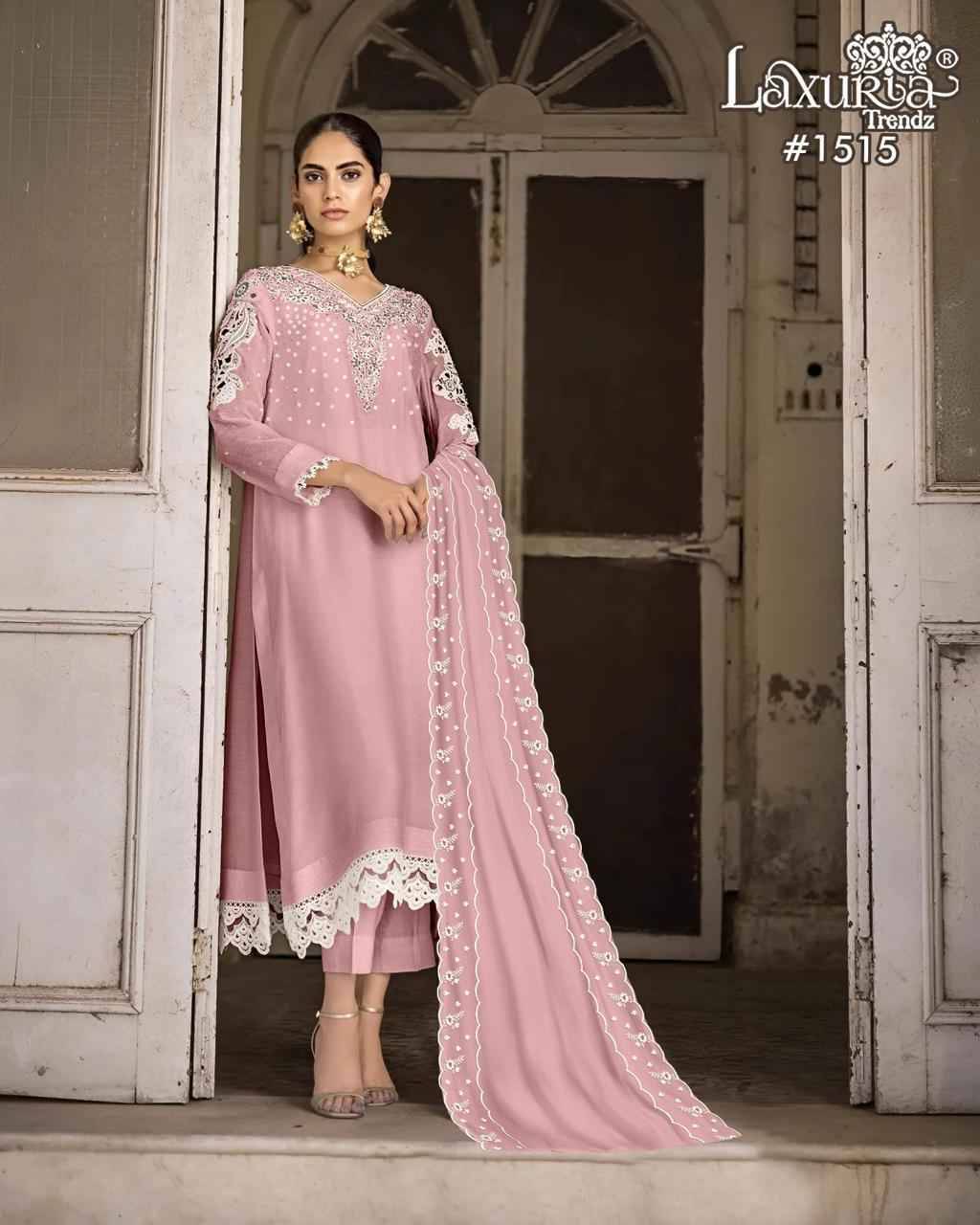 Luxuria Trendz 1515 Colours By Luxuria 1515-A To 1515-C Series Beautiful Pakistani Suits Colorful Stylish Fancy Casual Wear & Ethnic Wear Vichitra Dresses At Wholesale Price