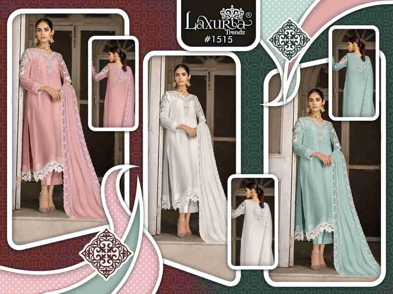 Luxuria Trendz 1515 Colours By Luxuria 1515-A To 1515-C Series Beautiful Pakistani Suits Colorful Stylish Fancy Casual Wear & Ethnic Wear Vichitra Dresses At Wholesale Price
