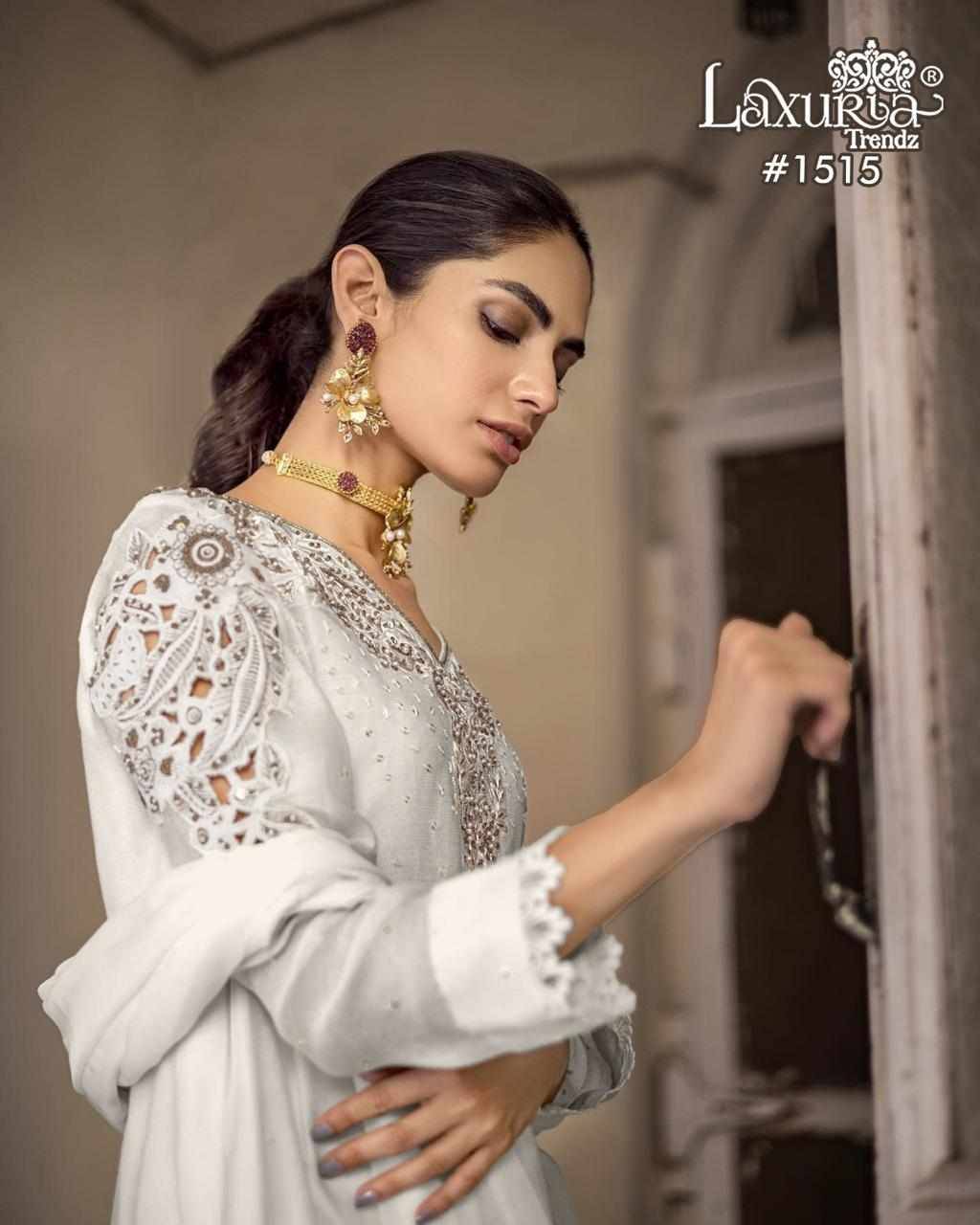 Luxuria Trendz 1515 Colours By Luxuria 1515-A To 1515-C Series Beautiful Pakistani Suits Colorful Stylish Fancy Casual Wear & Ethnic Wear Vichitra Dresses At Wholesale Price
