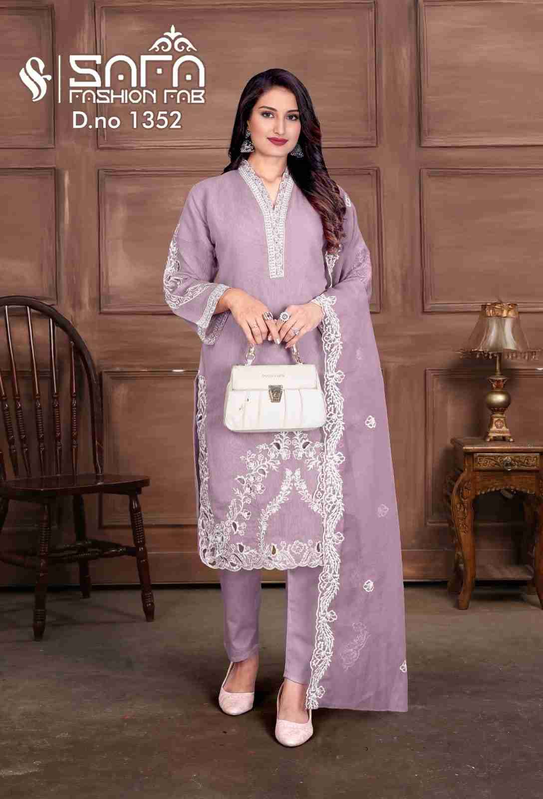 Safa 1352 Colours By Safa Fashion 1352-A To 1352-C Series Designer Stylish Fancy Colorful Beautiful Party Wear & Ethnic Wear Collection Heavy Linen Dresses At Wholesale Price