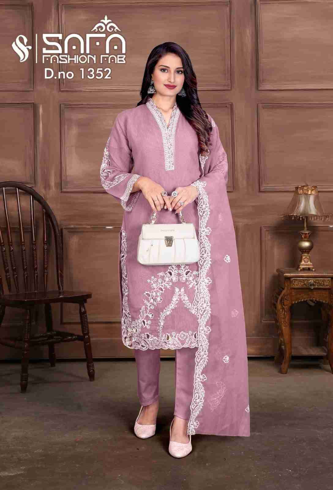 Safa 1352 Colours By Safa Fashion 1352-A To 1352-C Series Designer Stylish Fancy Colorful Beautiful Party Wear & Ethnic Wear Collection Heavy Linen Dresses At Wholesale Price