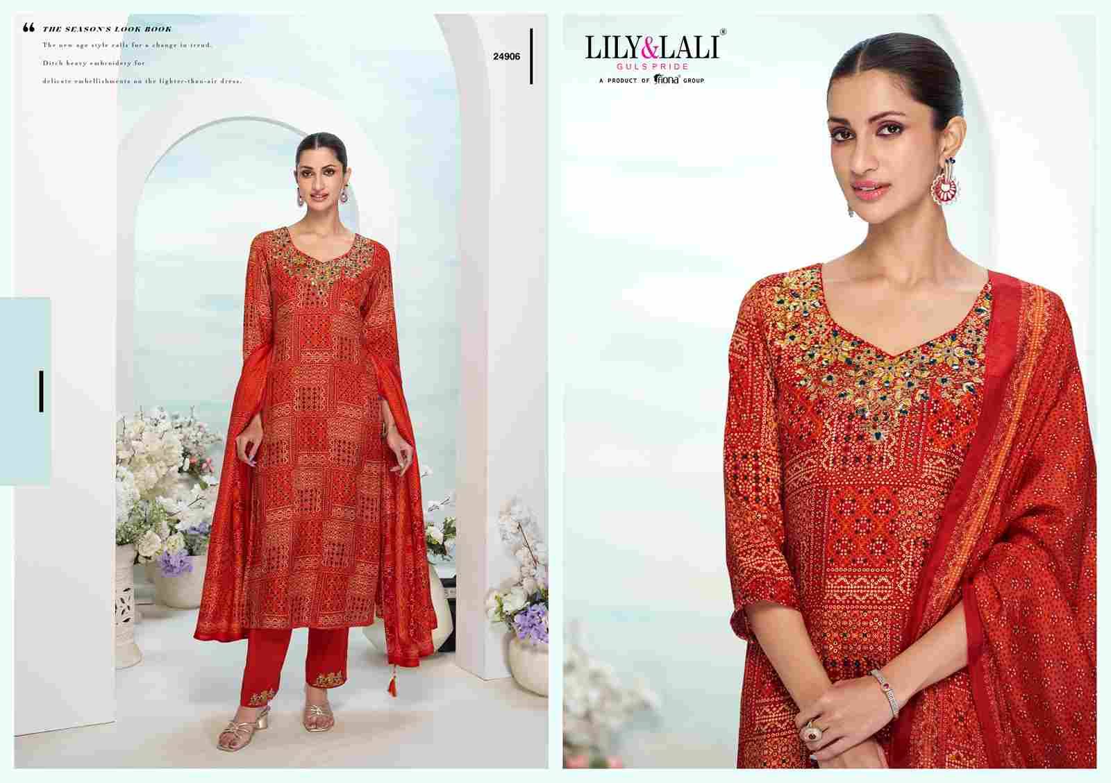 Farista By Lily And Lali 24901 To 24906 Series Beautiful Festive Suits Colorful Stylish Fancy Casual Wear & Ethnic Wear Natural Crepe Dresses At Wholesale Price
