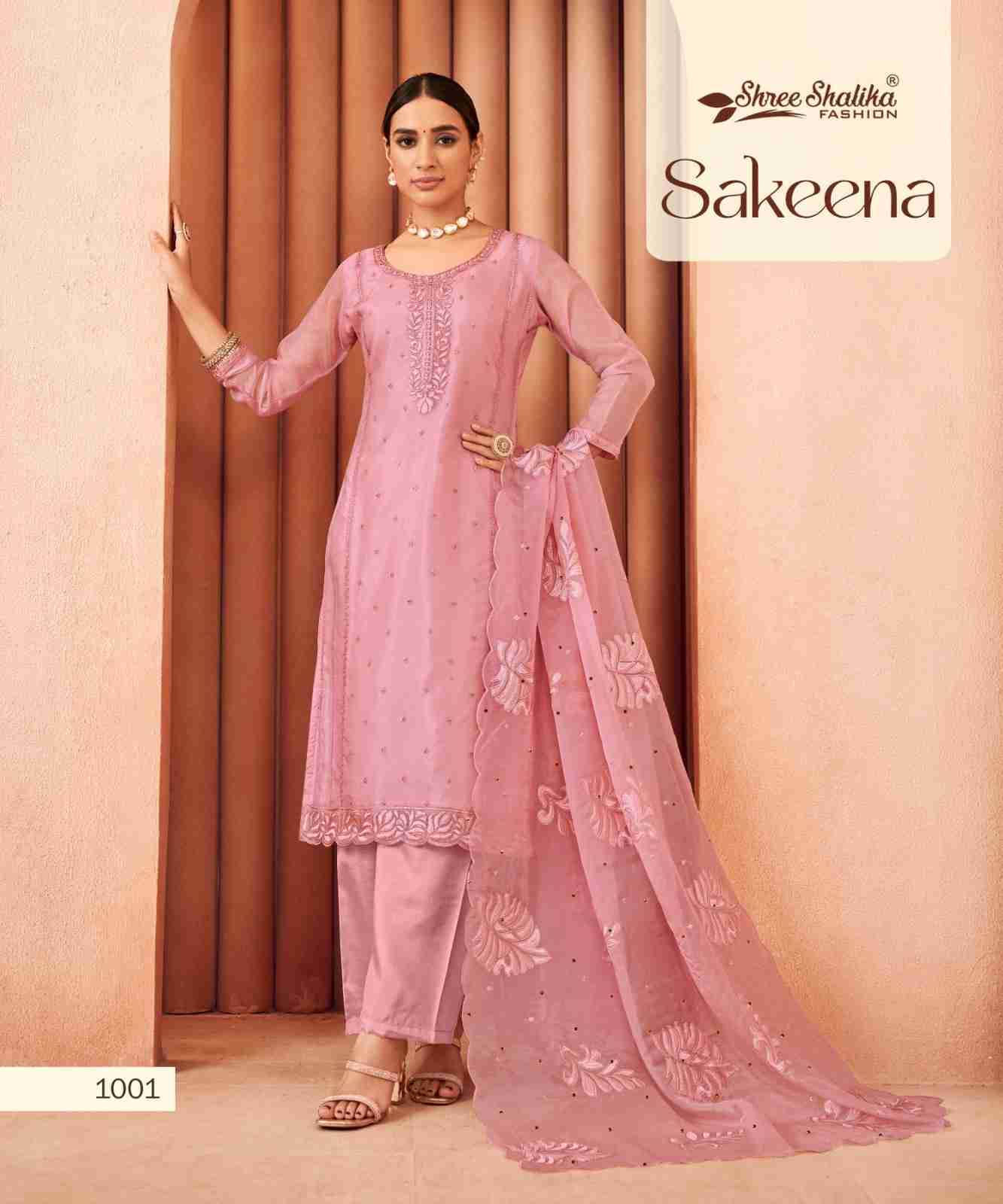 Sakeena By Shree Shalika Fashion 1001 To 1006 Series Beautiful Festive Suits Colorful Stylish Fancy Casual Wear & Ethnic Wear Soft Organza Dresses At Wholesale Price