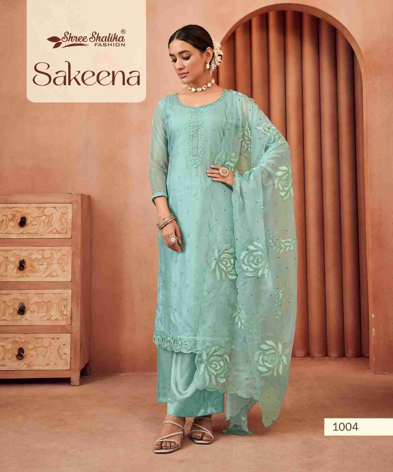 Sakeena By Shree Shalika Fashion 1001 To 1006 Series Beautiful Festive Suits Colorful Stylish Fancy Casual Wear & Ethnic Wear Soft Organza Dresses At Wholesale Price