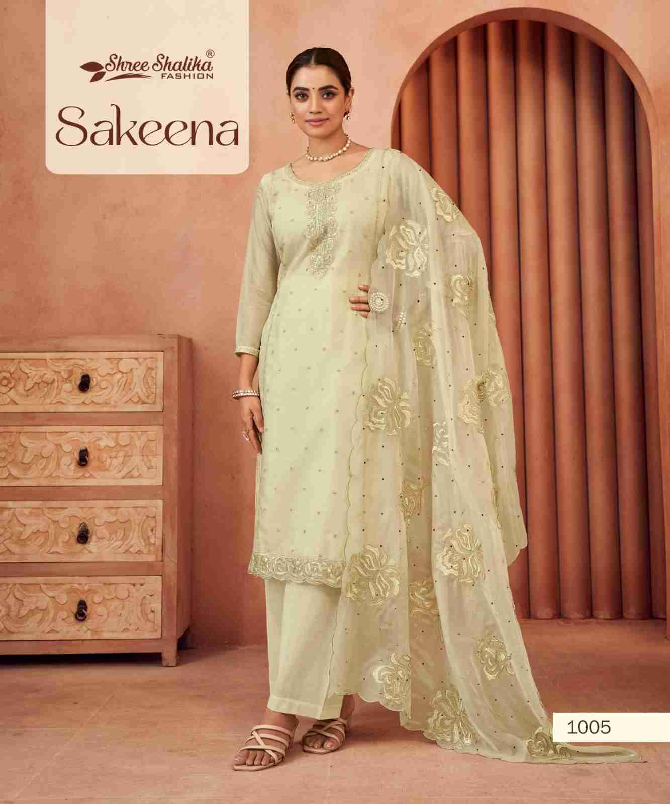 Sakeena By Shree Shalika Fashion 1001 To 1006 Series Beautiful Festive Suits Colorful Stylish Fancy Casual Wear & Ethnic Wear Soft Organza Dresses At Wholesale Price