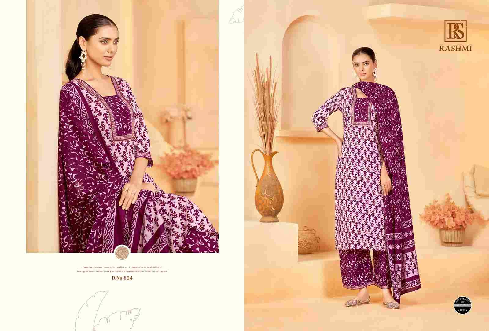 Rashmi By Rangi Sangi 801 To 806 Series Beautiful Festive Suits Stylish Fancy Colorful Casual Wear & Ethnic Wear Pure Cotton Dresses At Wholesale Price