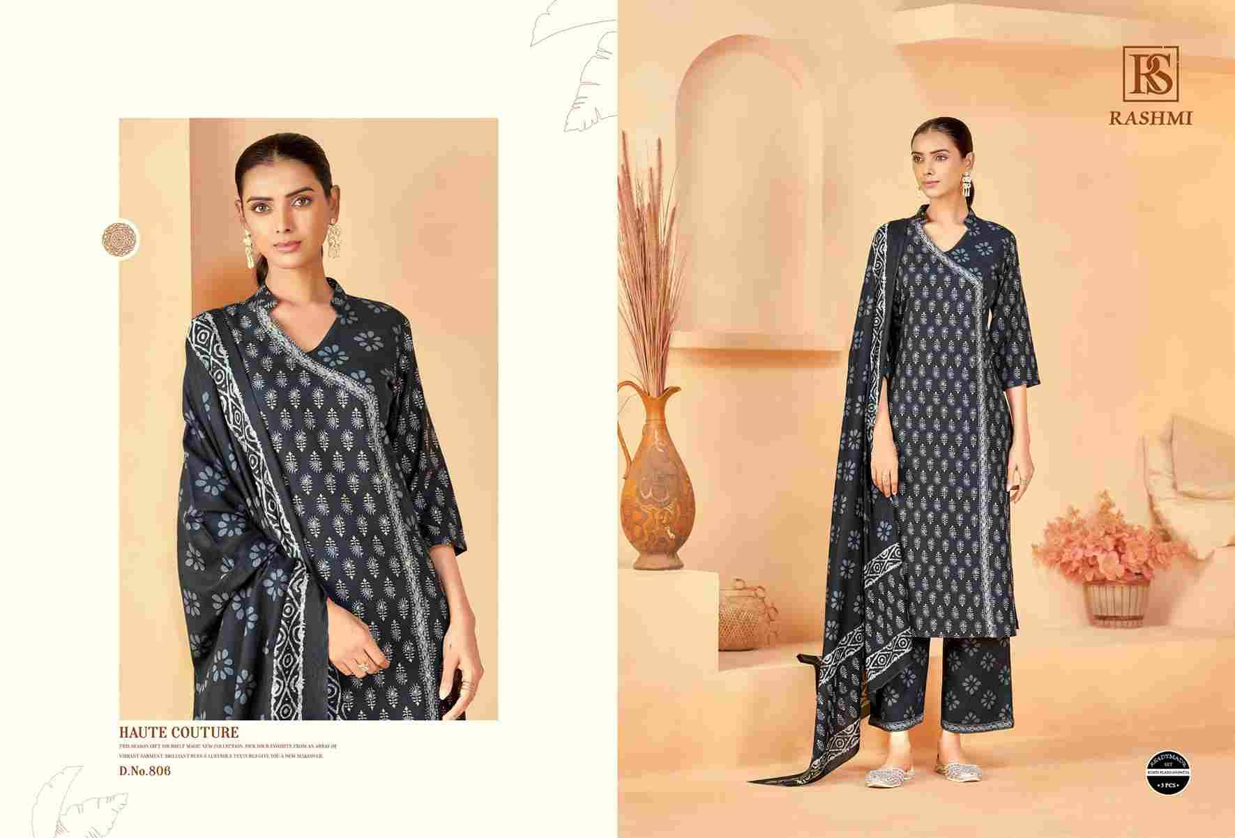 Rashmi By Rangi Sangi 801 To 806 Series Beautiful Festive Suits Stylish Fancy Colorful Casual Wear & Ethnic Wear Pure Cotton Dresses At Wholesale Price