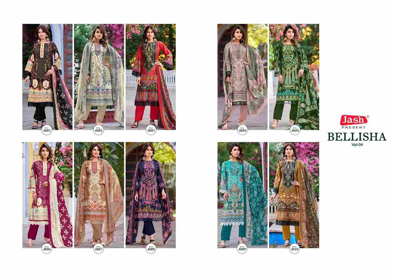 Bellisha Vol-4 By Jash 4001 To 4010 Series Beautiful Festive Suits Stylish Fancy Colorful Casual Wear & Ethnic Wear Cotton Print Dresses At Wholesale Price