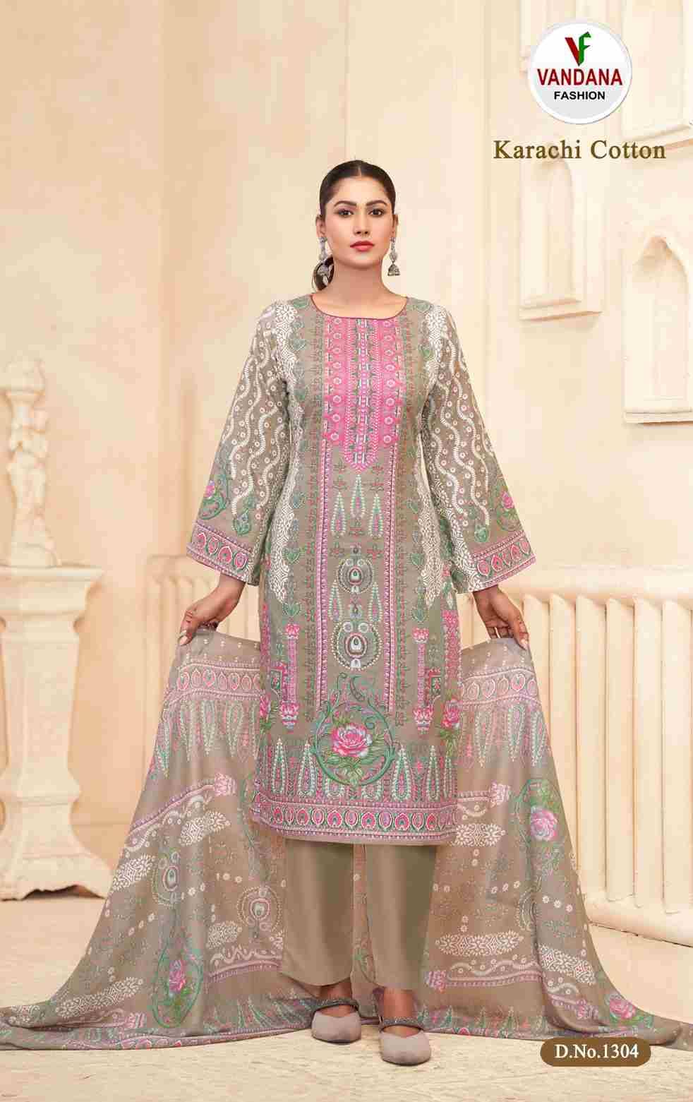 Karachi Cotton Vol-13 By Vandana Fashion 1301 To 1310 Series Beautiful Festive Suits Stylish Fancy Colorful Casual Wear & Ethnic Wear Cotton Print Dresses At Wholesale Price