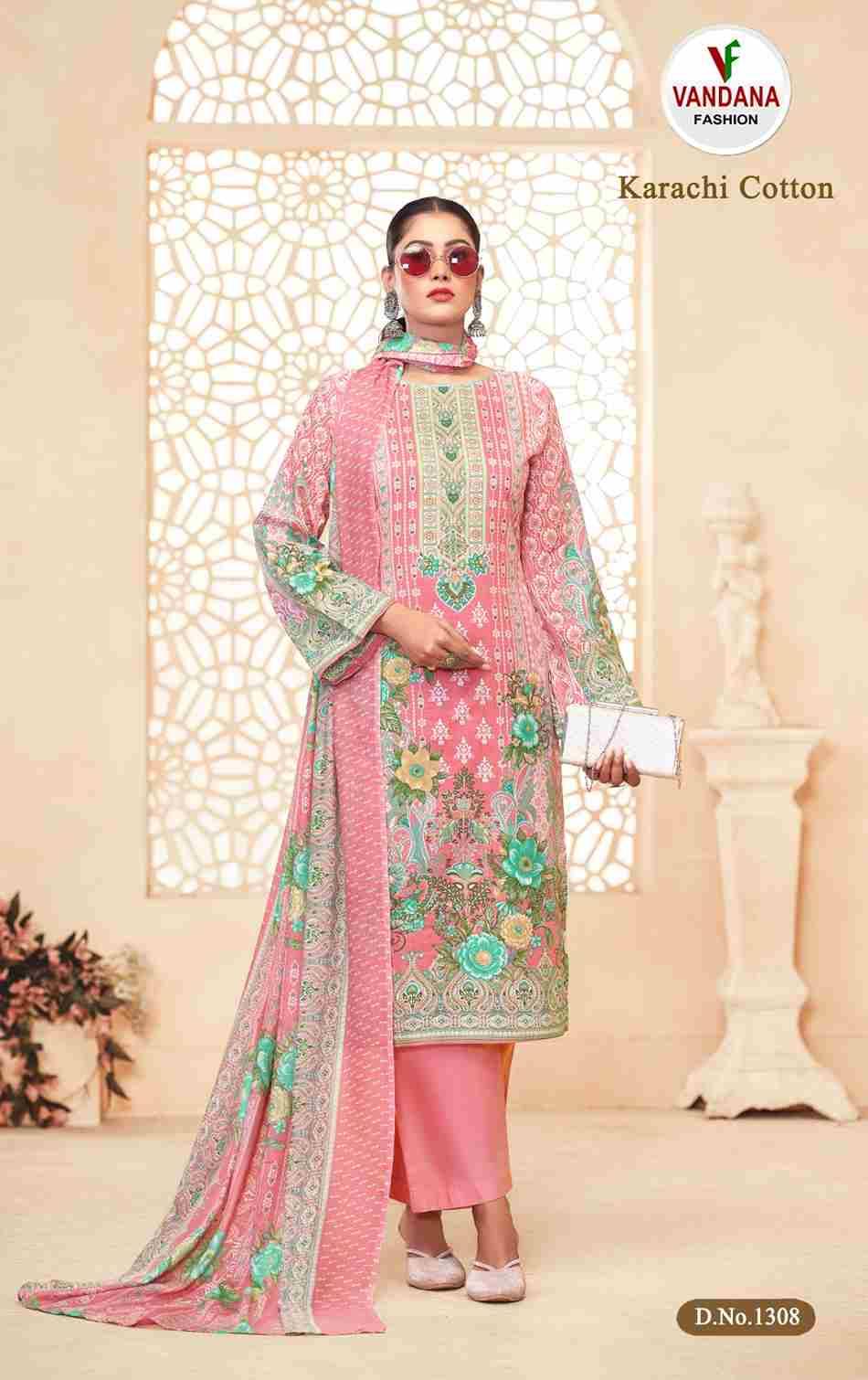 Karachi Cotton Vol-13 By Vandana Fashion 1301 To 1310 Series Beautiful Festive Suits Stylish Fancy Colorful Casual Wear & Ethnic Wear Cotton Print Dresses At Wholesale Price