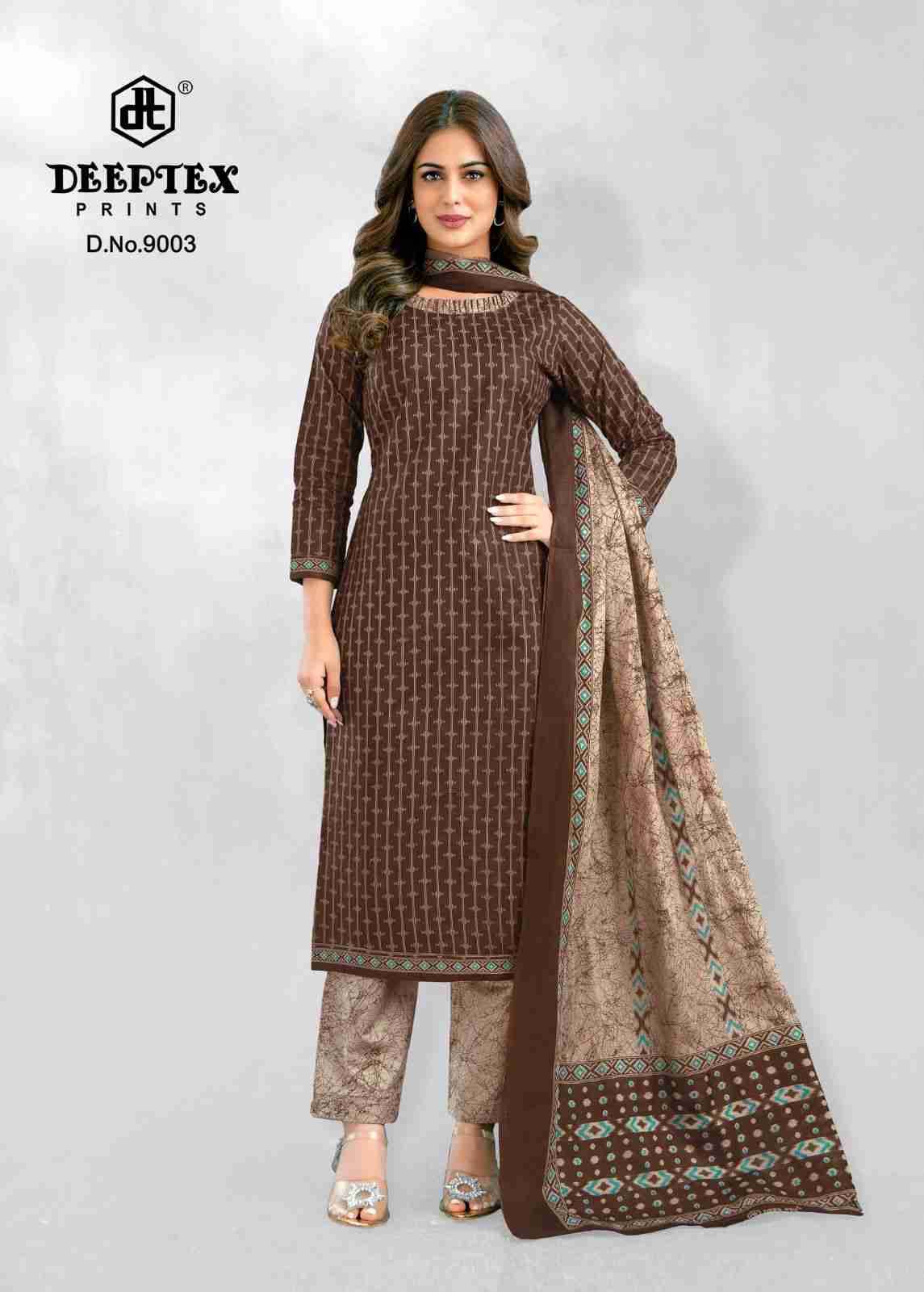 Aaliza Vol-9 By Deeptex Prints 9001 To 9010 Series Beautiful Festive Suits Stylish Fancy Colorful Casual Wear & Ethnic Wear Cotton Print Dresses At Wholesale Price
