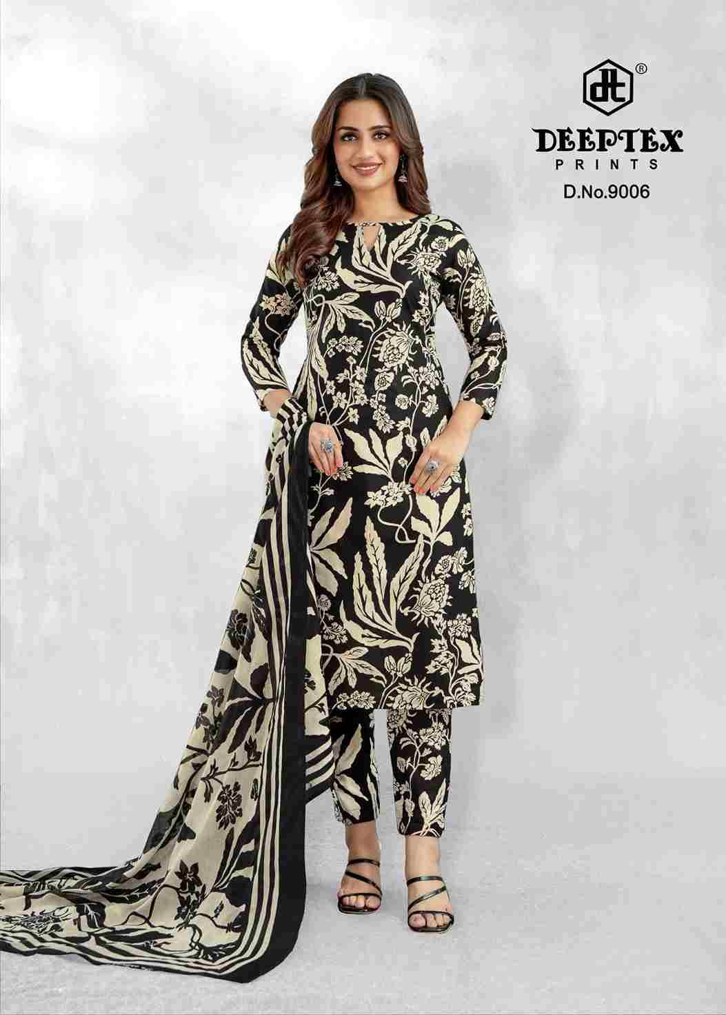 Aaliza Vol-9 By Deeptex Prints 9001 To 9010 Series Beautiful Festive Suits Stylish Fancy Colorful Casual Wear & Ethnic Wear Cotton Print Dresses At Wholesale Price