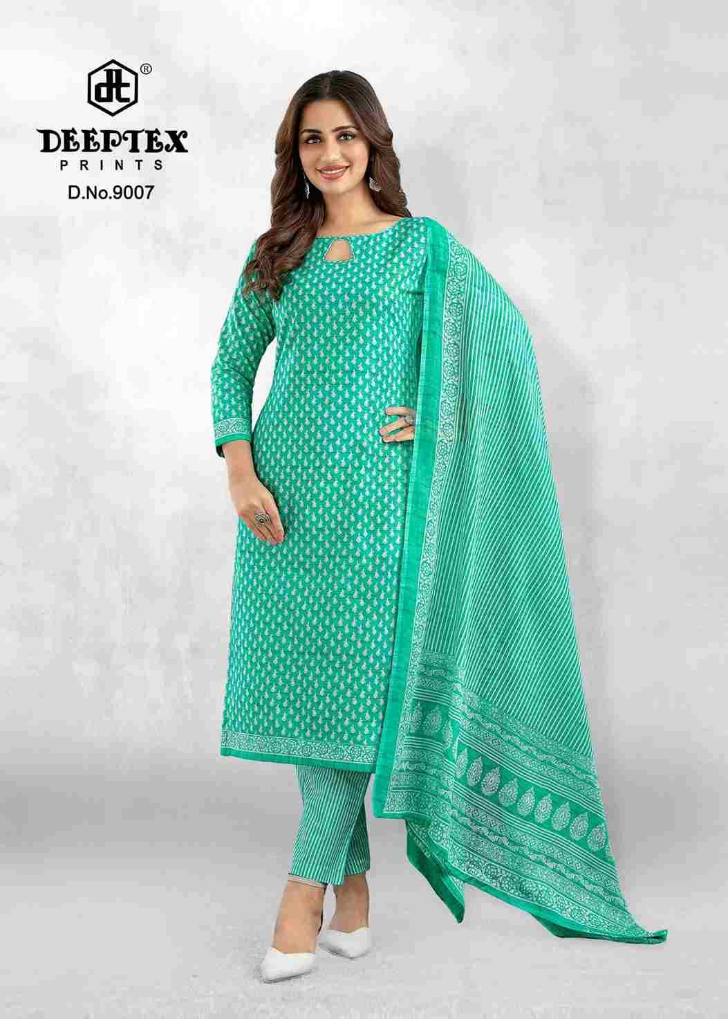 Aaliza Vol-9 By Deeptex Prints 9001 To 9010 Series Beautiful Festive Suits Stylish Fancy Colorful Casual Wear & Ethnic Wear Cotton Print Dresses At Wholesale Price