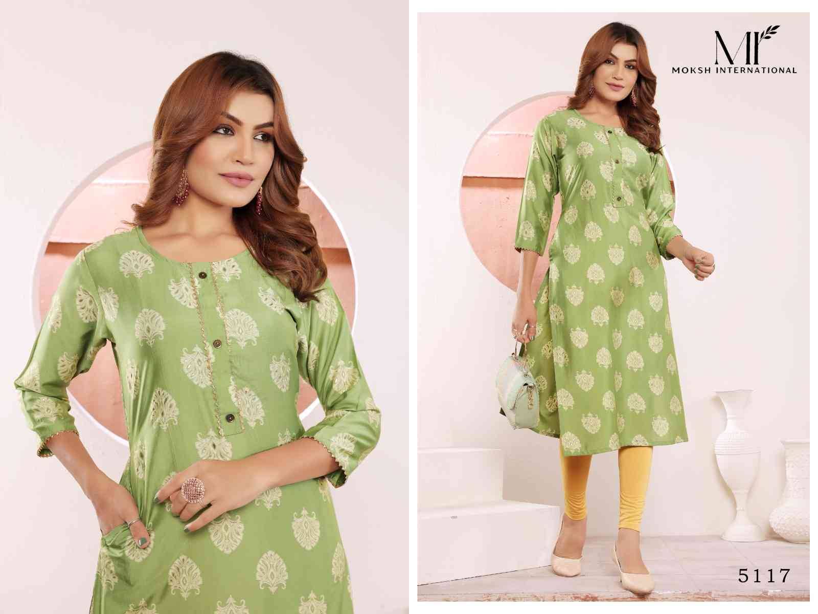 Star Vol-2 By Moksh International 5114 To 5117 Series Designer Stylish Fancy Colorful Beautiful Party Wear & Ethnic Wear Collection Viscose Muslin Kurtis At Wholesale Price