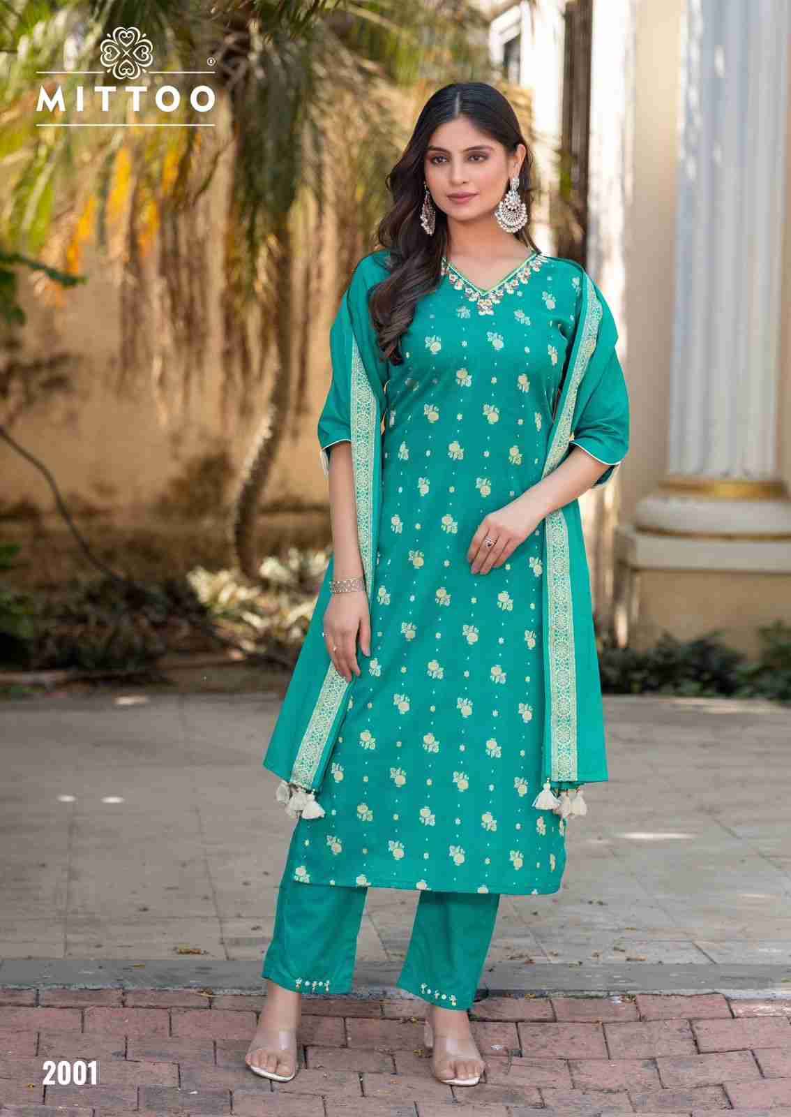 Hansika By Mittoo 2001 To 2005 Series Beautiful Festive Suits Colorful Stylish Fancy Casual Wear & Ethnic Wear Cotton Jacquard Dresses At Wholesale Price