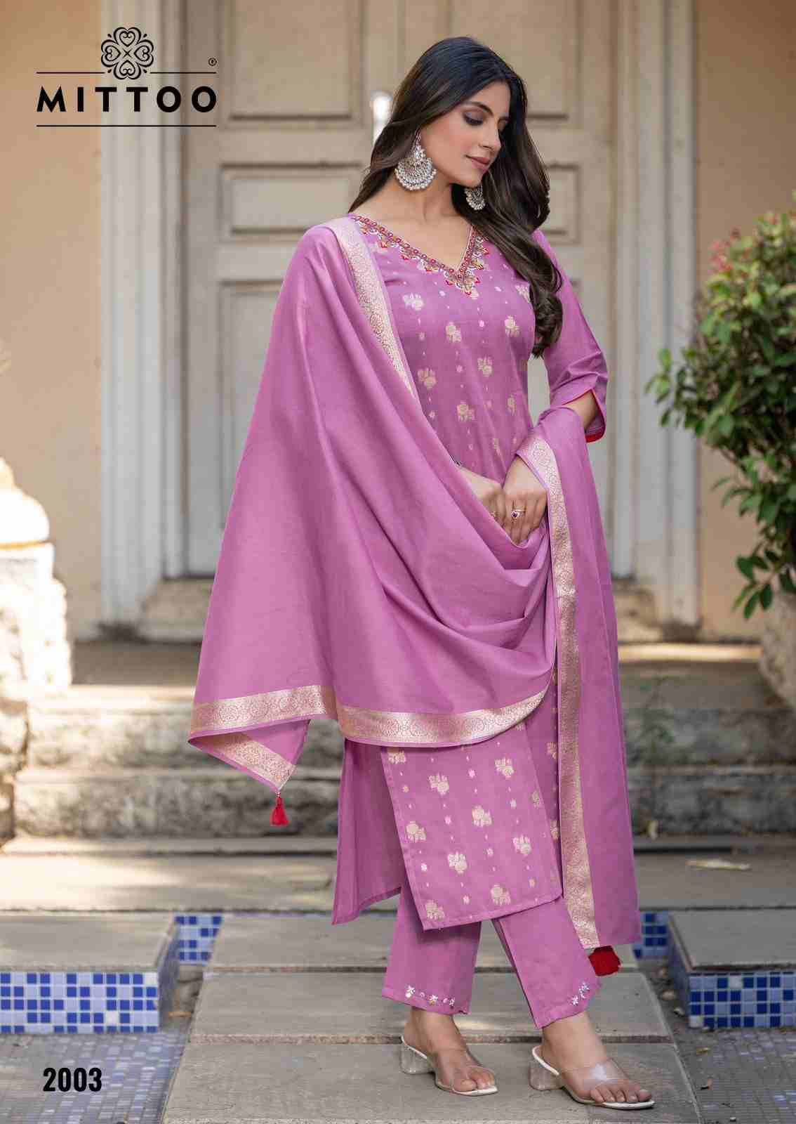 Hansika By Mittoo 2001 To 2005 Series Beautiful Festive Suits Colorful Stylish Fancy Casual Wear & Ethnic Wear Cotton Jacquard Dresses At Wholesale Price
