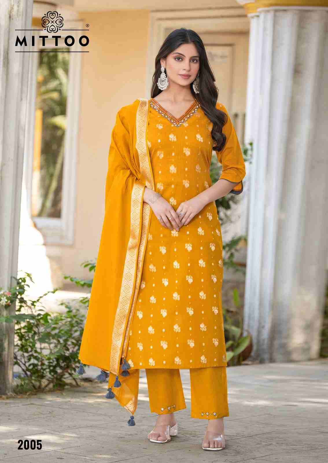 Hansika By Mittoo 2001 To 2005 Series Beautiful Festive Suits Colorful Stylish Fancy Casual Wear & Ethnic Wear Cotton Jacquard Dresses At Wholesale Price