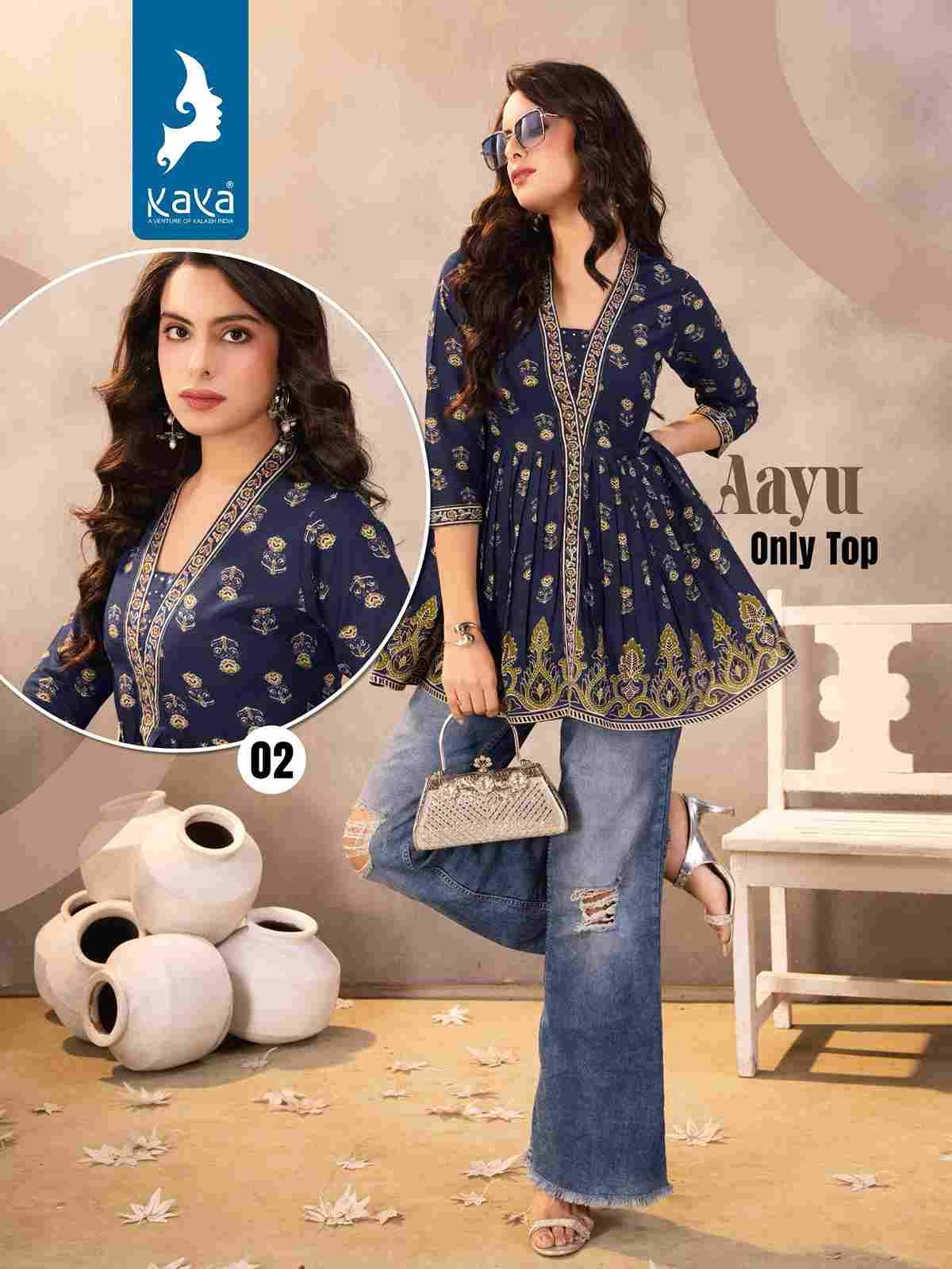 Aayu By Kaya 01 To 04 Series Designer Stylish Fancy Colorful Beautiful Party Wear & Ethnic Wear Collection Cotton Print Tops At Wholesale Price