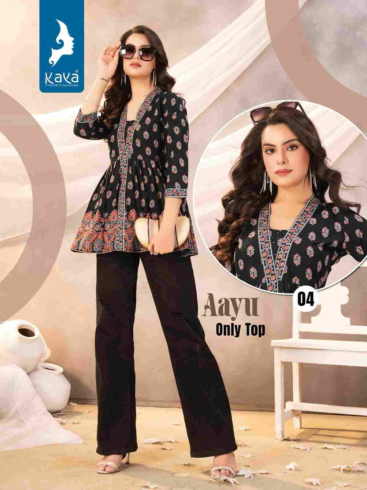 Aayu By Kaya 01 To 04 Series Designer Stylish Fancy Colorful Beautiful Party Wear & Ethnic Wear Collection Cotton Print Tops At Wholesale Price