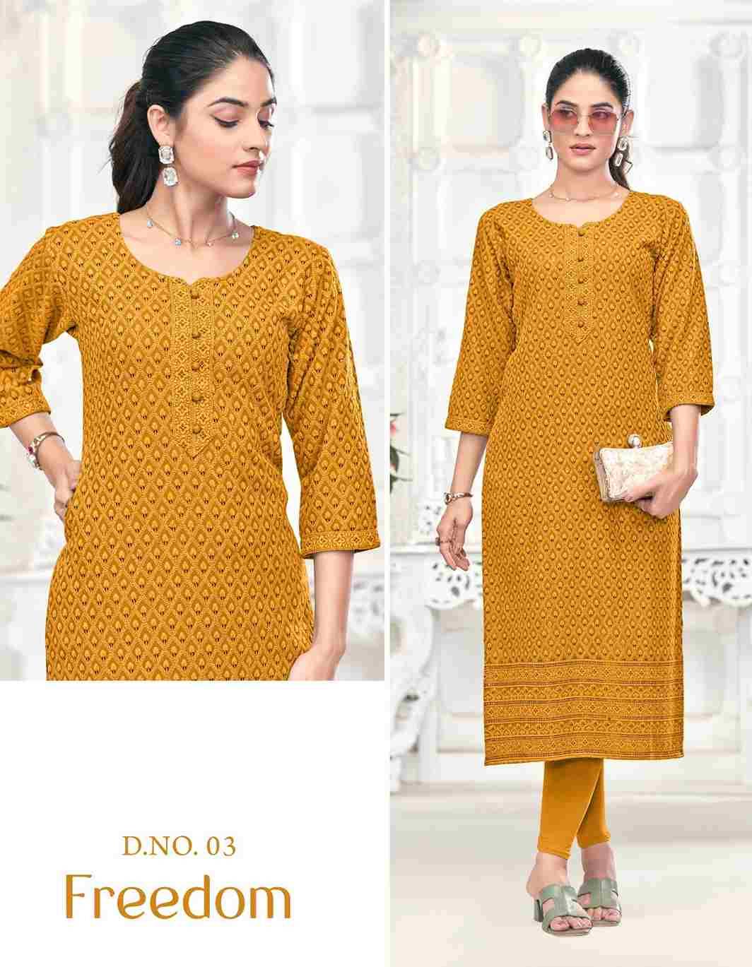 Freedom By Tunic House 01 To 10 Series Designer Stylish Fancy Colorful Beautiful Party Wear & Ethnic Wear Collection Viscose Rayon Kurtis At Wholesale Price