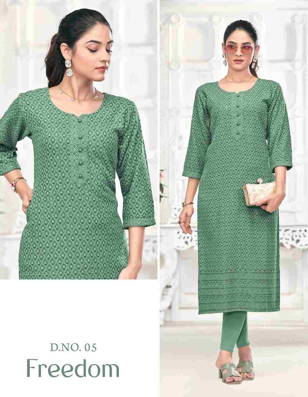 Freedom By Tunic House 01 To 10 Series Designer Stylish Fancy Colorful Beautiful Party Wear & Ethnic Wear Collection Viscose Rayon Kurtis At Wholesale Price