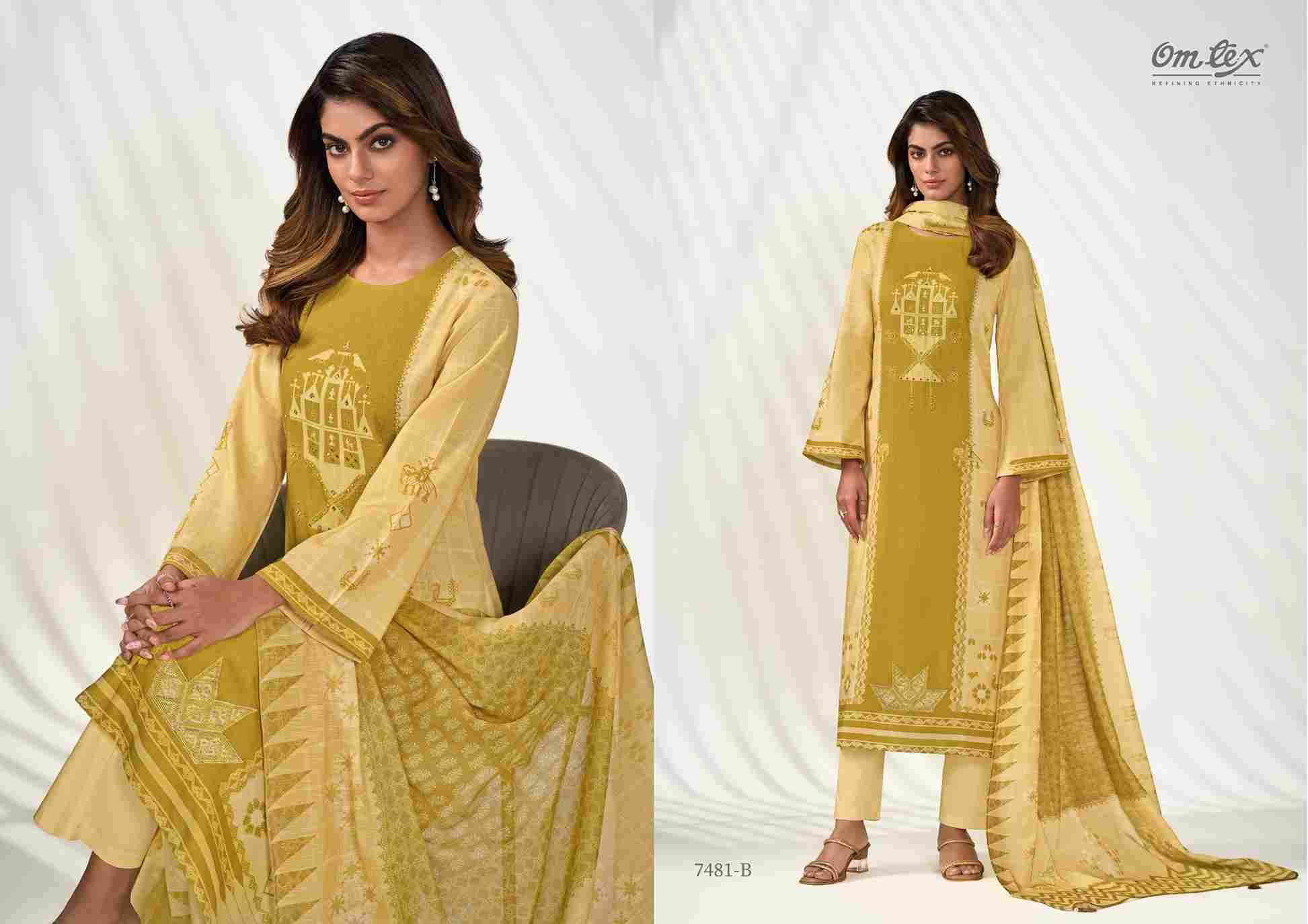 Poshak By Om Tex 7681-A To 7681-D Series Beautiful Suits Stylish Fancy Colorful Party Wear & Ethnic Wear Linen Dresses At Wholesale Price