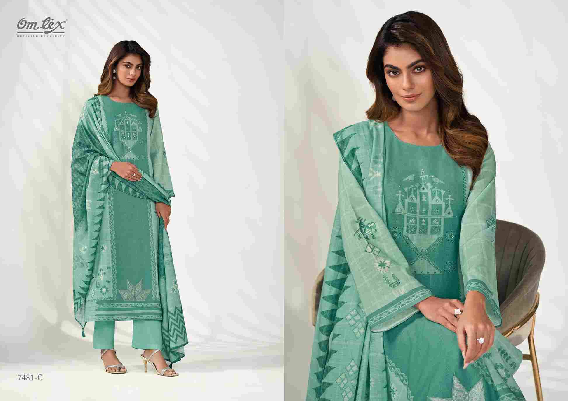 Poshak By Om Tex 7681-A To 7681-D Series Beautiful Suits Stylish Fancy Colorful Party Wear & Ethnic Wear Linen Dresses At Wholesale Price