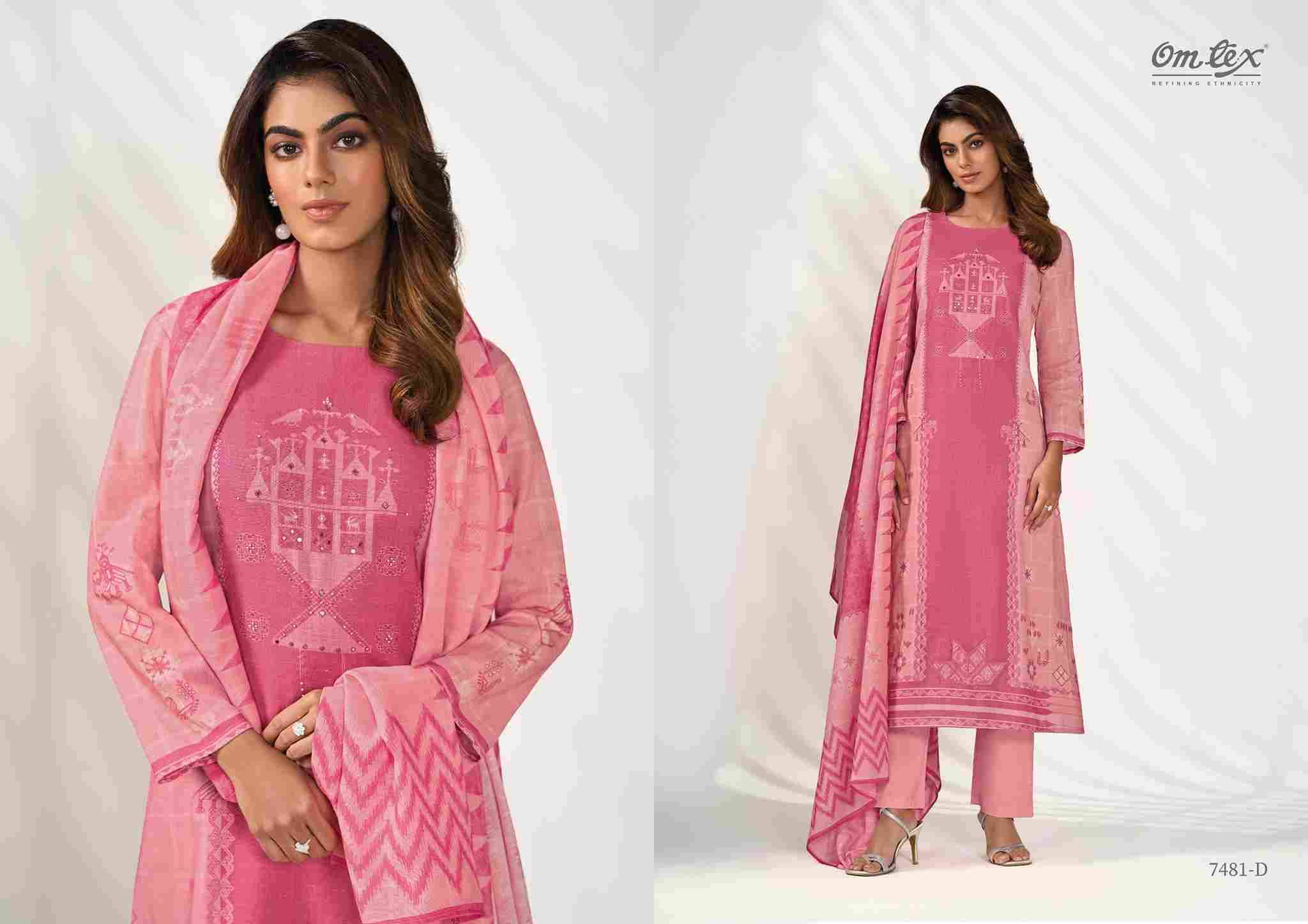 Poshak By Om Tex 7681-A To 7681-D Series Beautiful Suits Stylish Fancy Colorful Party Wear & Ethnic Wear Linen Dresses At Wholesale Price