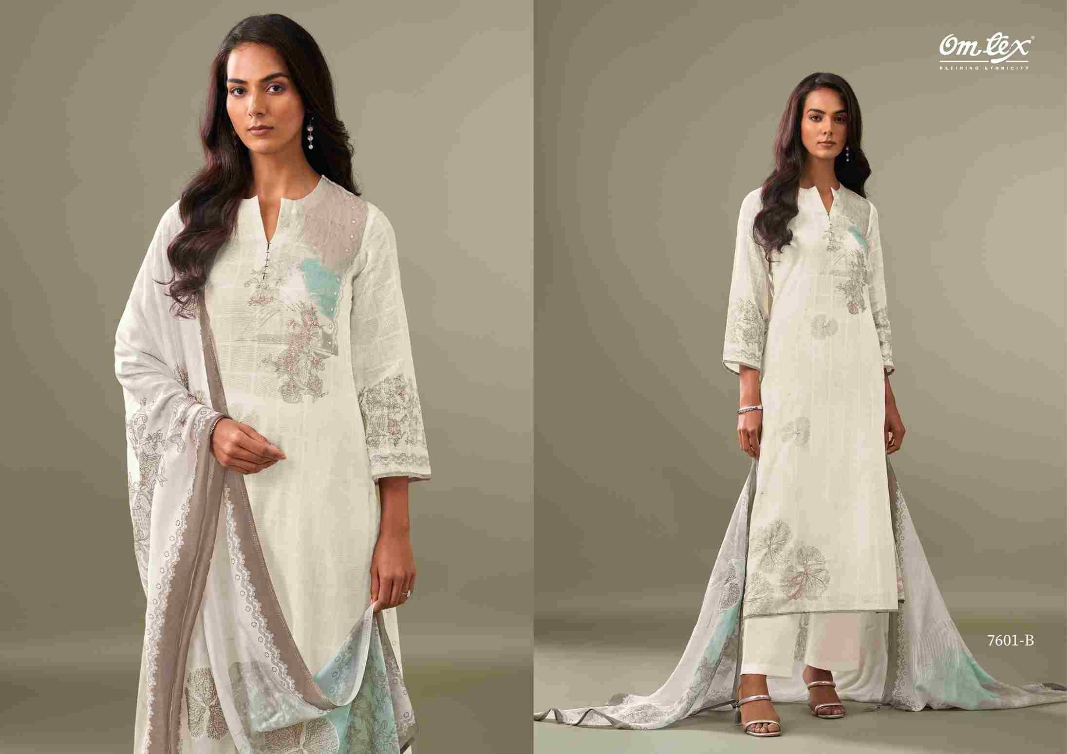 Vibrance By Om Tex 7601-A To 7601-C Series Beautiful Suits Stylish Fancy Colorful Party Wear & Ethnic Wear Linen Cotton Dresses At Wholesale Price