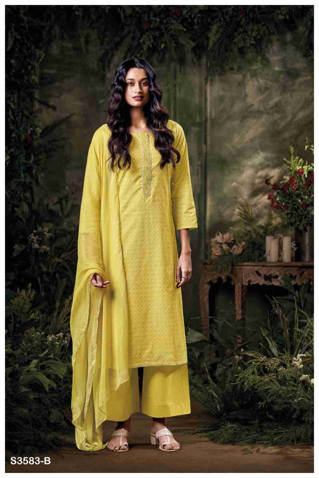 Frinisa-3583 By Ganga Fashion 3583-A To 3583-D Series Beautiful Festive Suits Colorful Stylish Fancy Casual Wear & Ethnic Wear Cotton Dresses At Wholesale Price