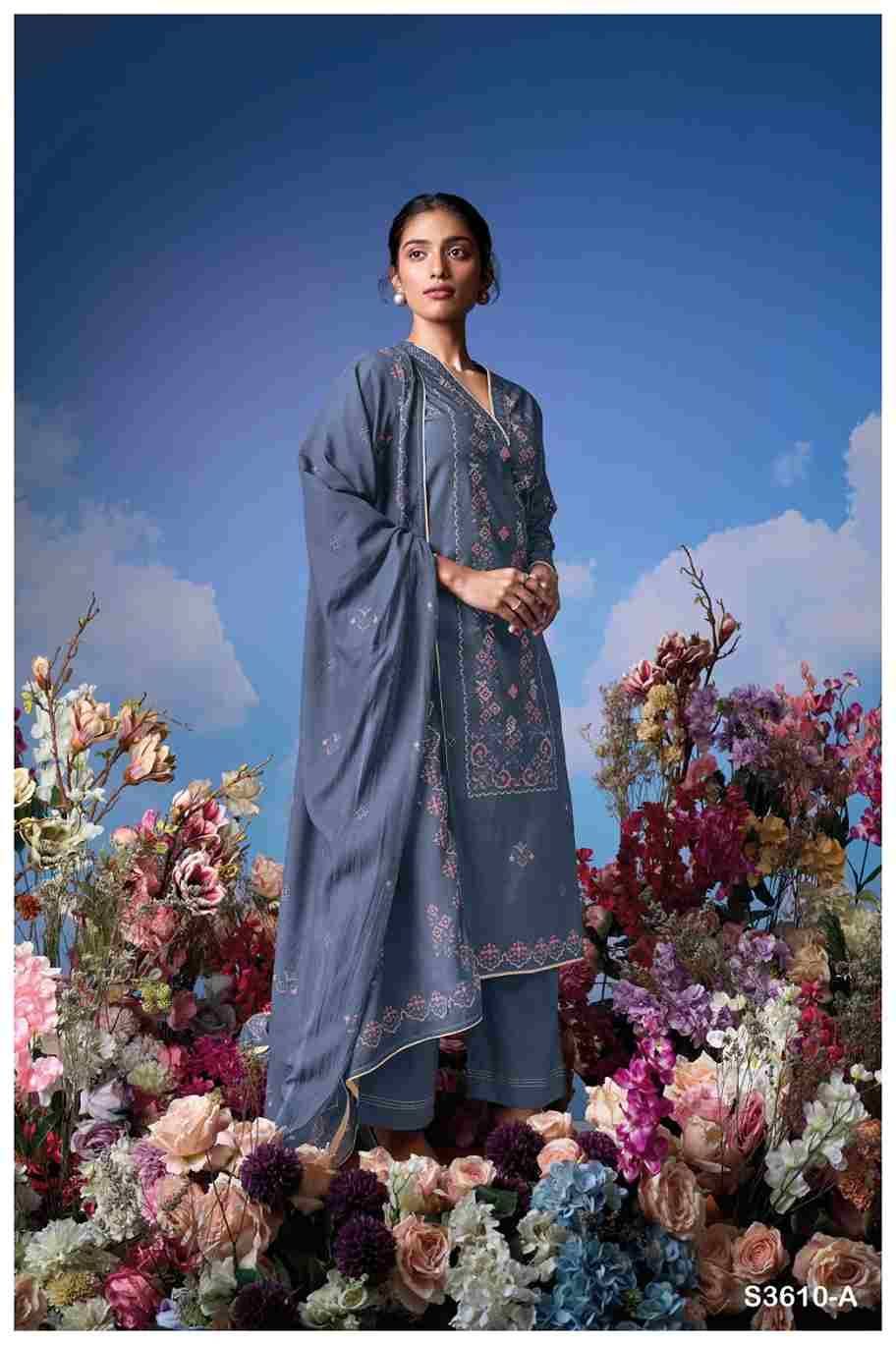 Lily-3610 By Ganga Fashion 3610-A To 3610-D Series Beautiful Festive Suits Colorful Stylish Fancy Casual Wear & Ethnic Wear Pure Cotton Dresses At Wholesale Price
