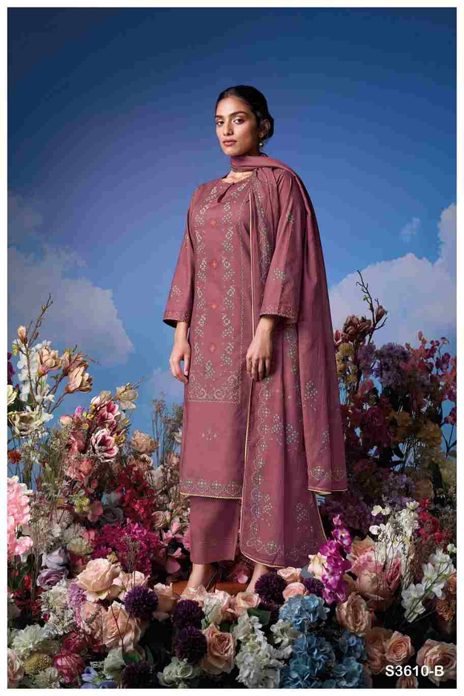 Lily-3610 By Ganga Fashion 3610-A To 3610-D Series Beautiful Festive Suits Colorful Stylish Fancy Casual Wear & Ethnic Wear Pure Cotton Dresses At Wholesale Price
