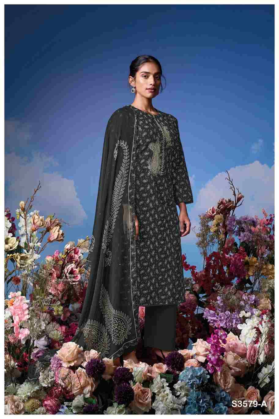 Joshna-3579 By Ganga Fashion 3579-A To 3579-D Series Beautiful Festive Suits Colorful Stylish Fancy Casual Wear & Ethnic Wear Cotton Dresses At Wholesale Price