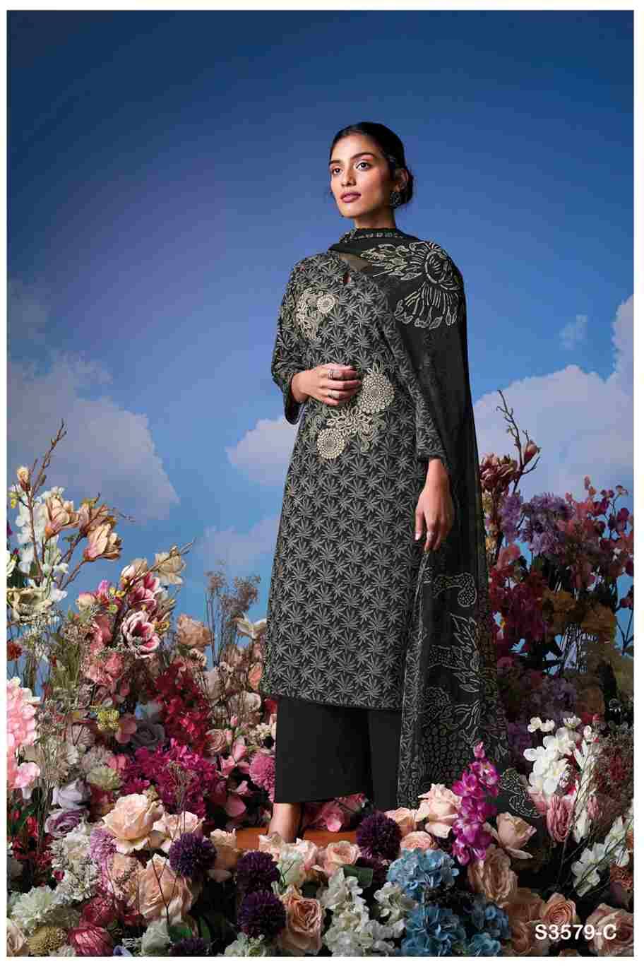 Joshna-3579 By Ganga Fashion 3579-A To 3579-D Series Beautiful Festive Suits Colorful Stylish Fancy Casual Wear & Ethnic Wear Cotton Dresses At Wholesale Price