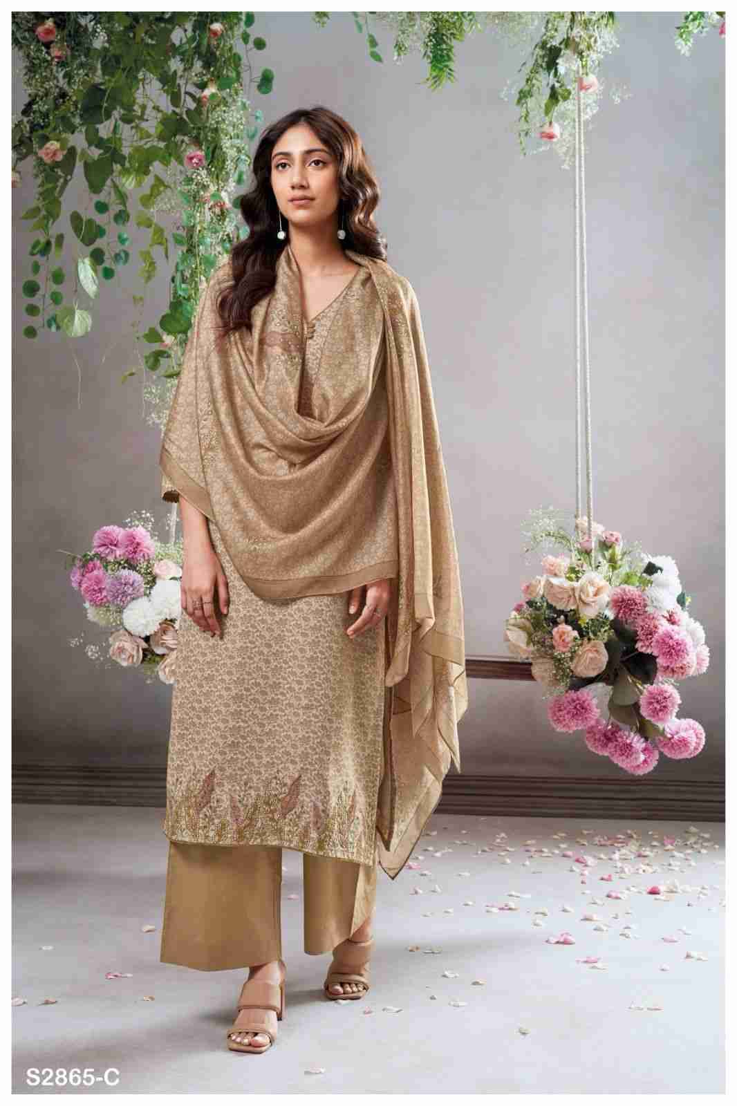Alumita-2865 By Ganga Fashion 2865-A To 2865-D Series Beautiful Festive Suits Colorful Stylish Fancy Casual Wear & Ethnic Wear Pure Cotton Dresses At Wholesale Price