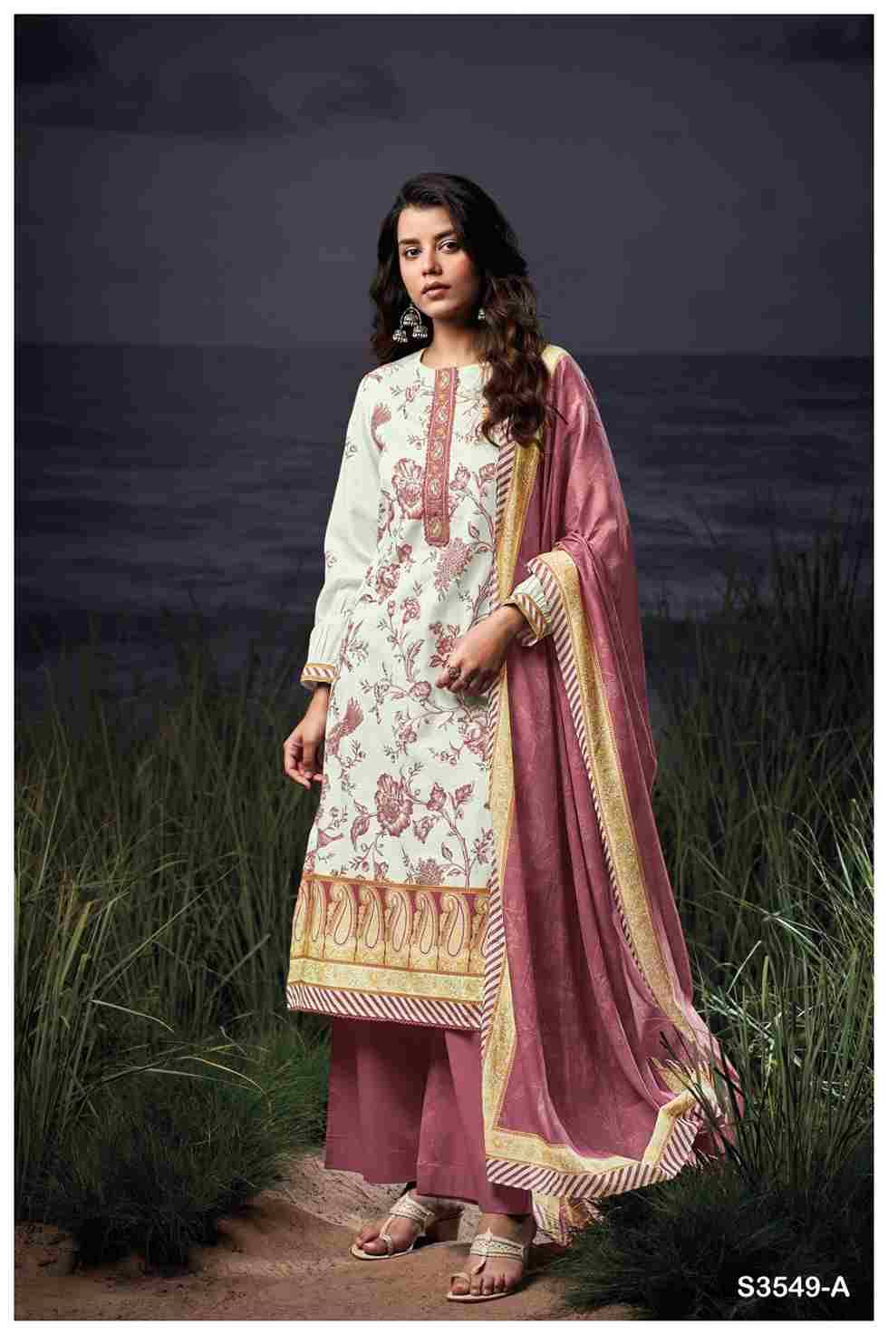 Charlotte-3549 By Ganga Fashion 3549-A To 3549-D Series Beautiful Festive Suits Colorful Stylish Fancy Casual Wear & Ethnic Wear Pure Linen Cotton Dresses At Wholesale Price