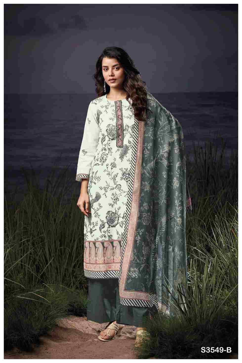 Charlotte-3549 By Ganga Fashion 3549-A To 3549-D Series Beautiful Festive Suits Colorful Stylish Fancy Casual Wear & Ethnic Wear Pure Linen Cotton Dresses At Wholesale Price