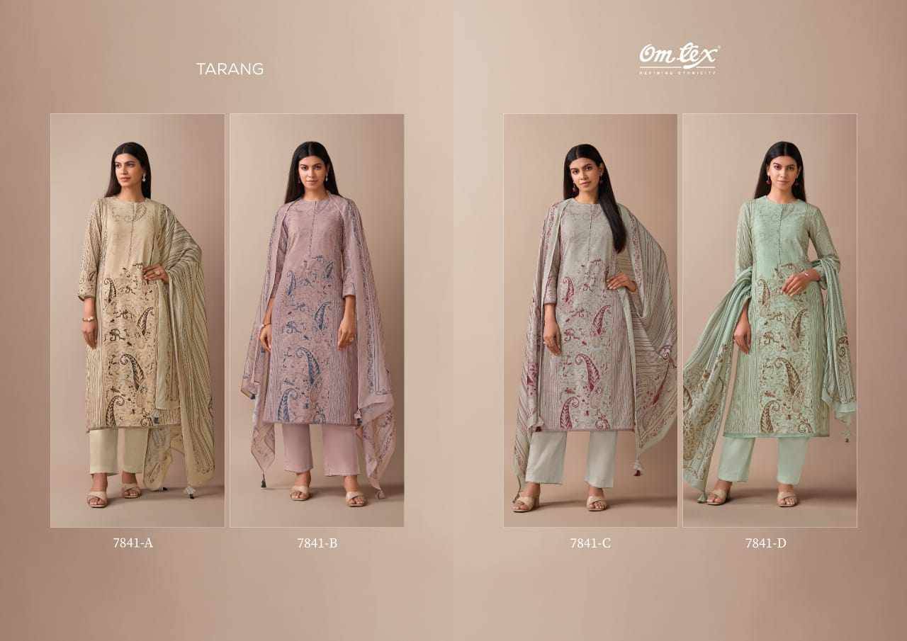 Tarang By Om Tex 7841-A To 7841-D Series Beautiful Suits Stylish Fancy Colorful Party Wear & Ethnic Wear Linen Dresses At Wholesale Price