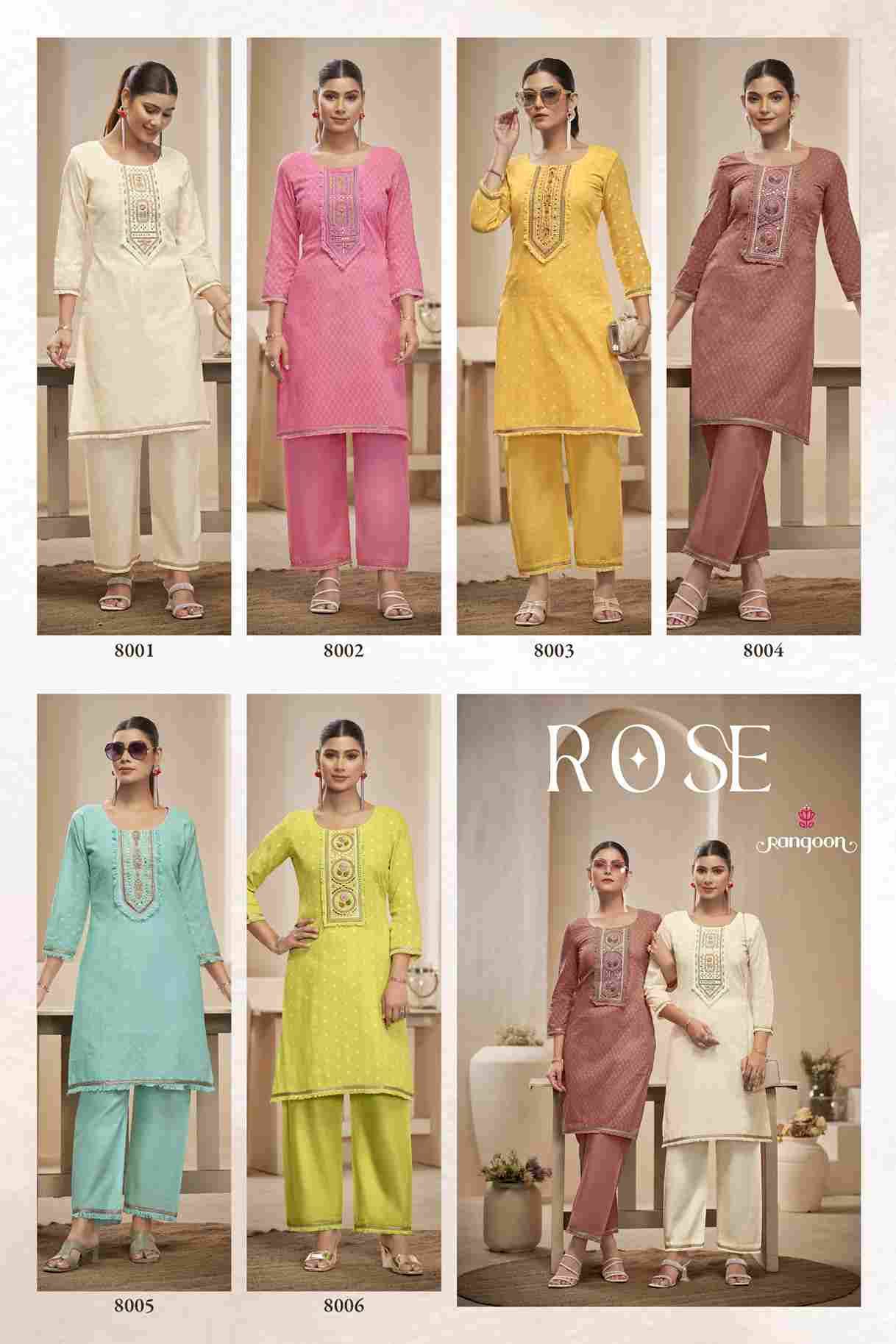 Rose By Rangoon 8001 To 8006 Series Designer Stylish Fancy Colorful Beautiful Party Wear & Ethnic Wear Collection Cotton Print Co-Ord At Wholesale Price