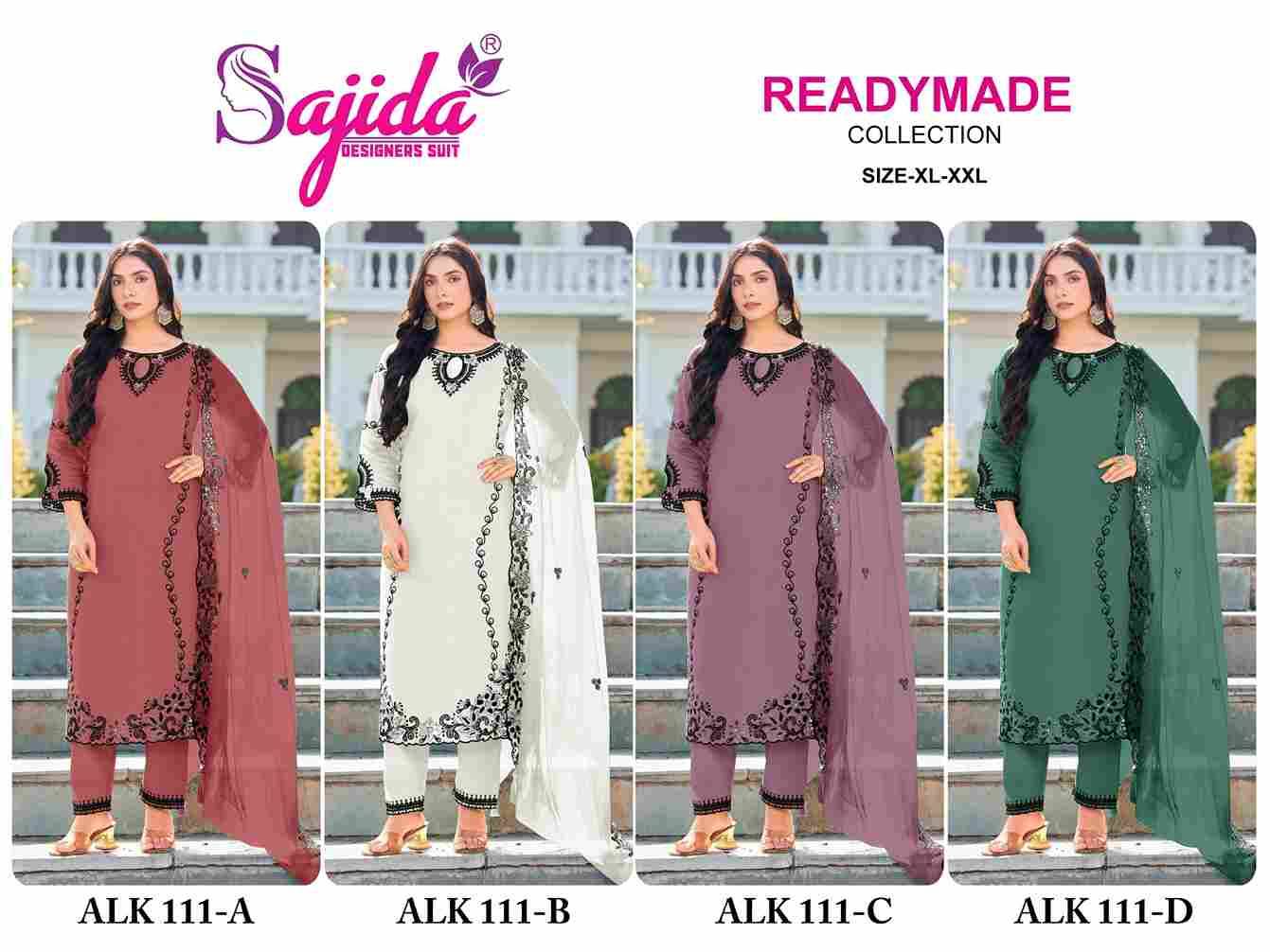 ALK-111 Colours By Sajida Designer Suits 111-A To 111-D Series Beautiful Pakistani Suits Colorful Stylish Fancy Casual Wear & Ethnic Wear Heavy Roman Silk Embroidered Dresses At Wholesale Price