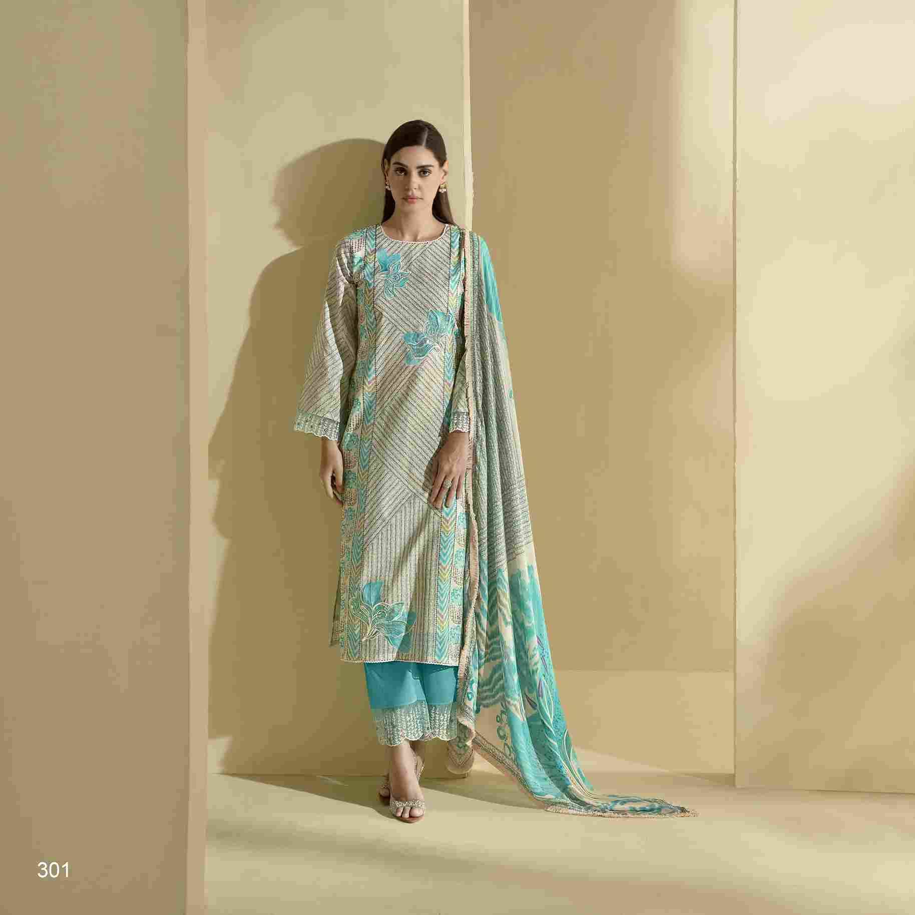 Lily By Sohni 301 To 304 Series Beautiful Suits Colorful Stylish Fancy Casual Wear & Ethnic Wear Pure Cotton Lawn Embroidery Dresses At Wholesale Price