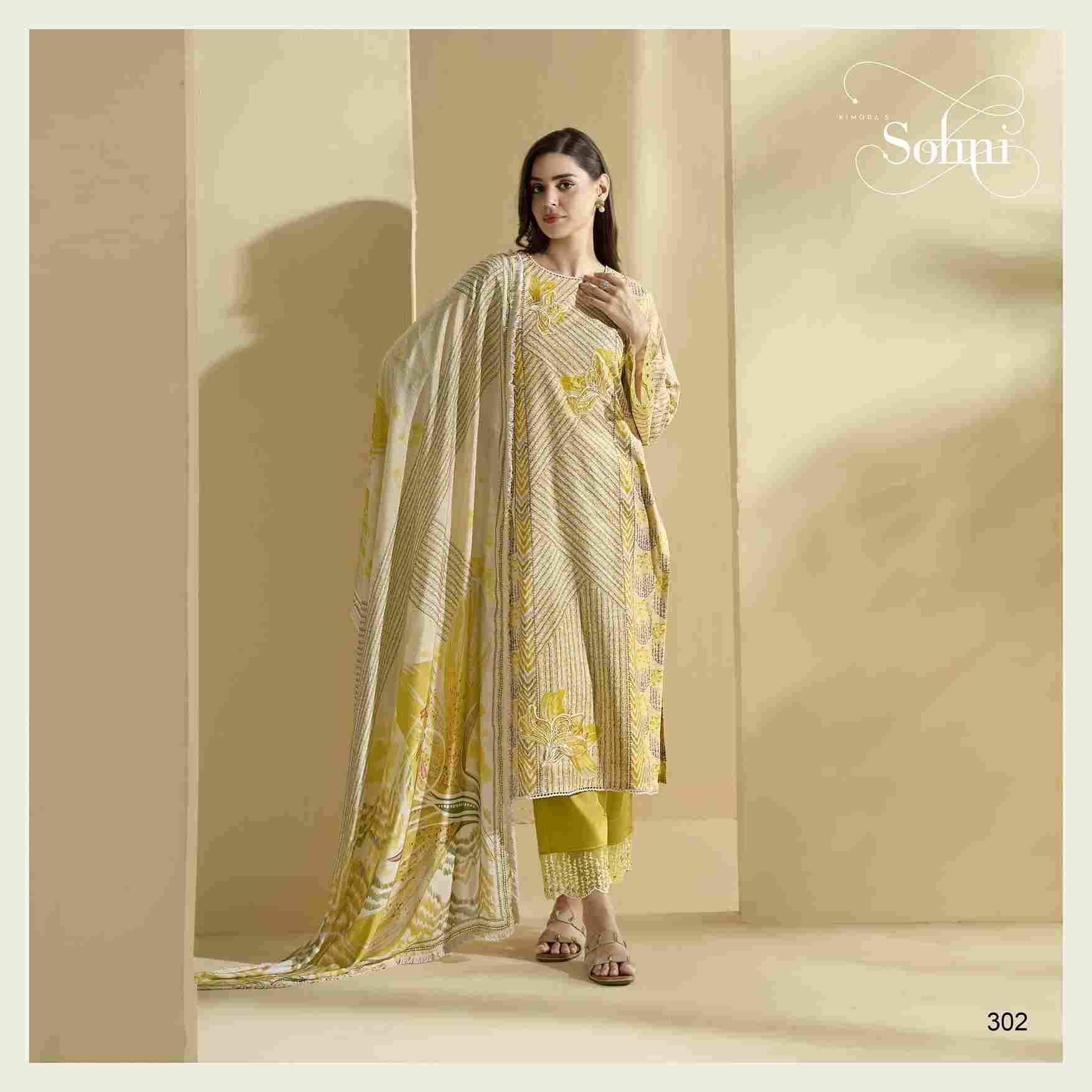 Lily By Sohni 301 To 304 Series Beautiful Suits Colorful Stylish Fancy Casual Wear & Ethnic Wear Pure Cotton Lawn Embroidery Dresses At Wholesale Price