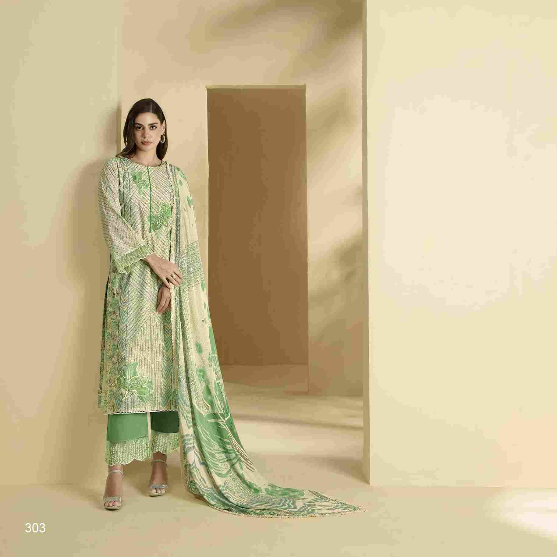 Lily By Sohni 301 To 304 Series Beautiful Suits Colorful Stylish Fancy Casual Wear & Ethnic Wear Pure Cotton Lawn Embroidery Dresses At Wholesale Price