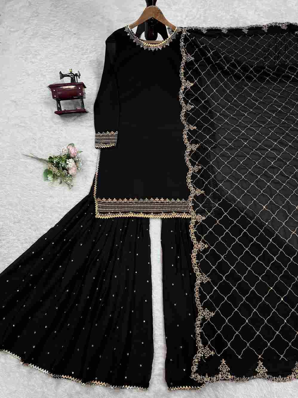 R-5867 By Fashid Wholesale 01 To 04 Series Designer Sharara Beautiful Fancy Stylish Colorful Party Wear & Occasional Wear Faux Georgette Dresses At Wholesale Price