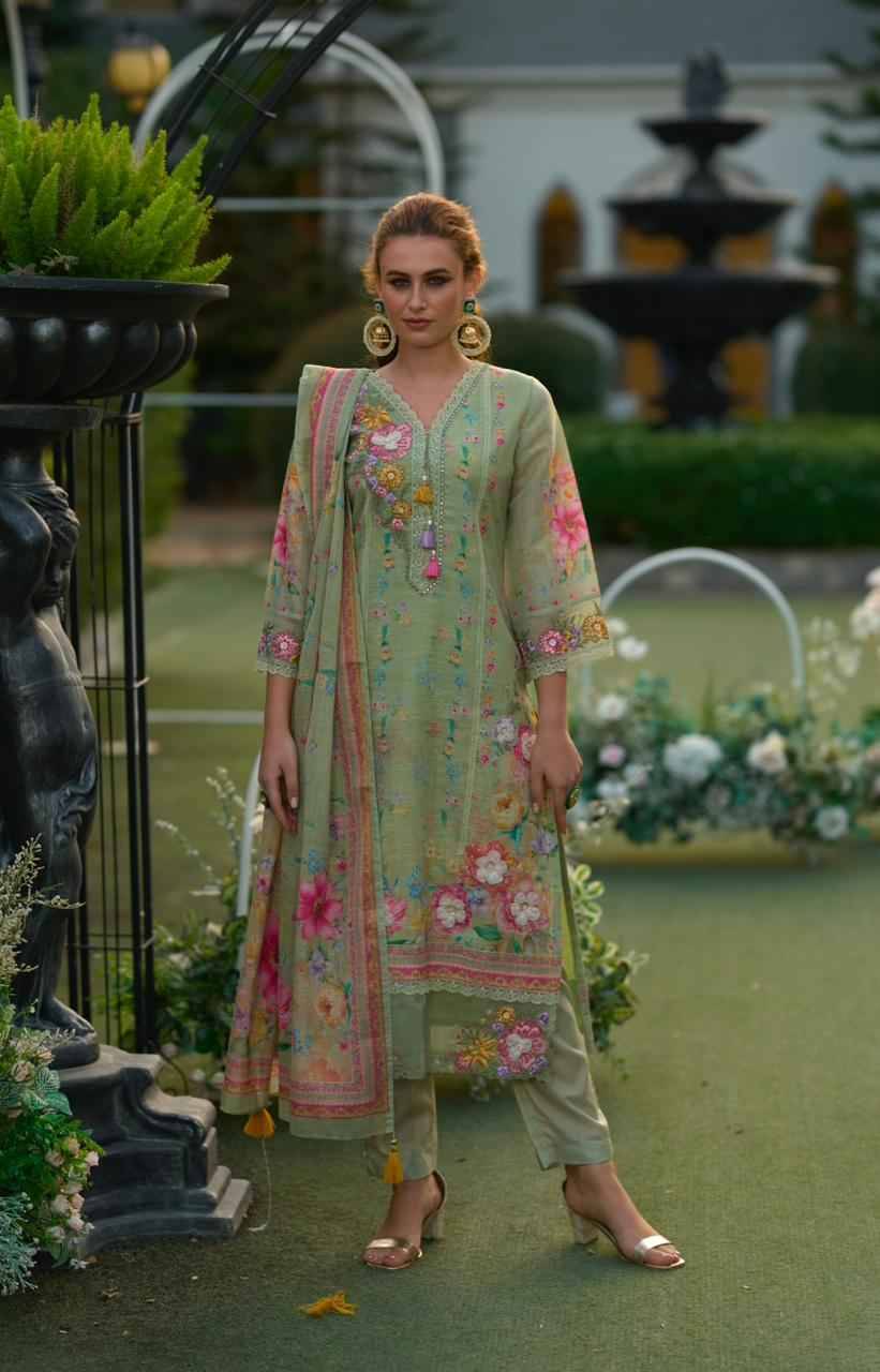 Phulkari By Kailee 43901 To 43903 Series Beautiful Festive Suits Colorful Stylish Fancy Casual Wear & Ethnic Wear Pure Linen Dresses At Wholesale Price