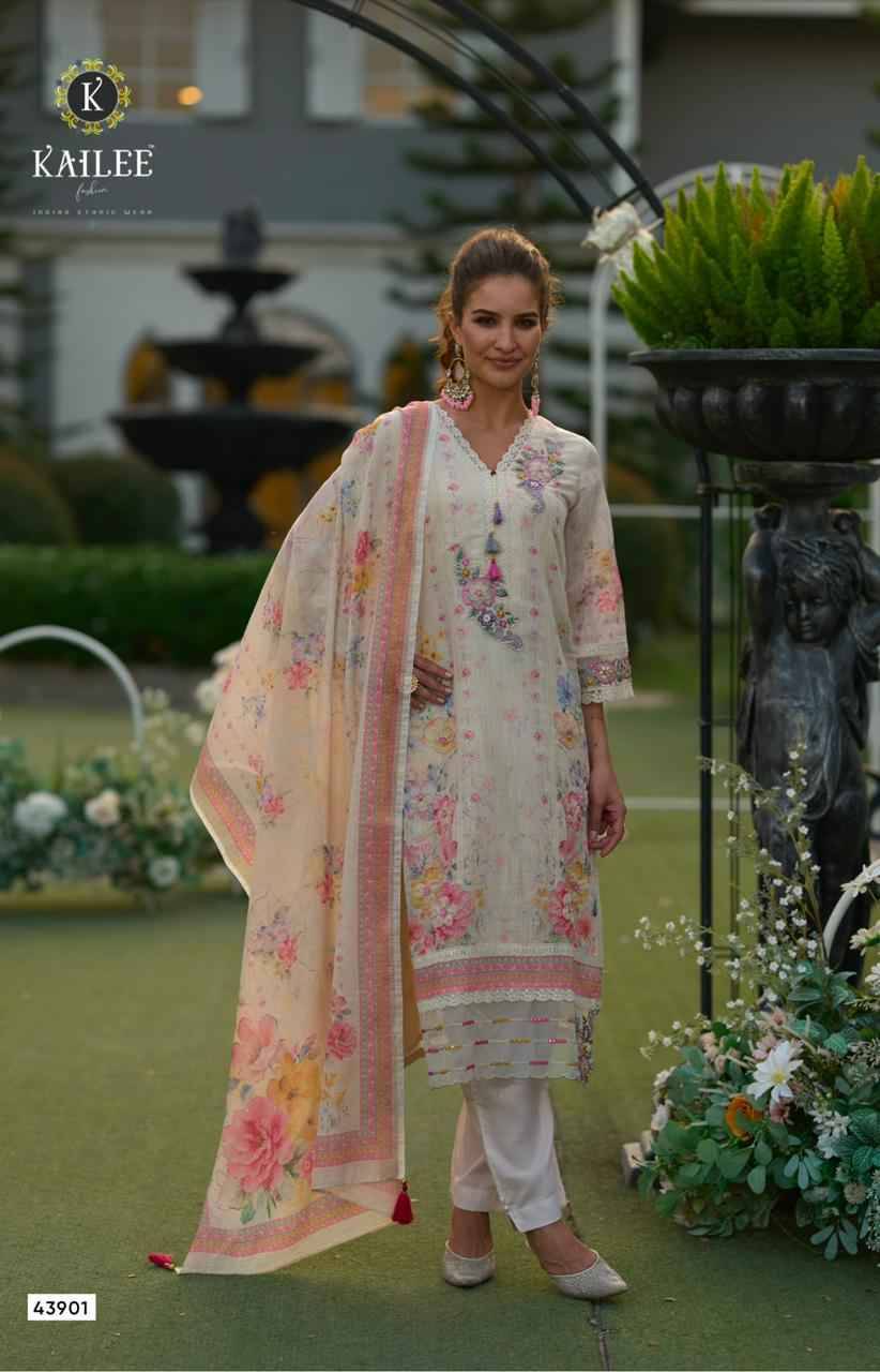 Phulkari By Kailee 43901 To 43903 Series Beautiful Festive Suits Colorful Stylish Fancy Casual Wear & Ethnic Wear Pure Linen Dresses At Wholesale Price