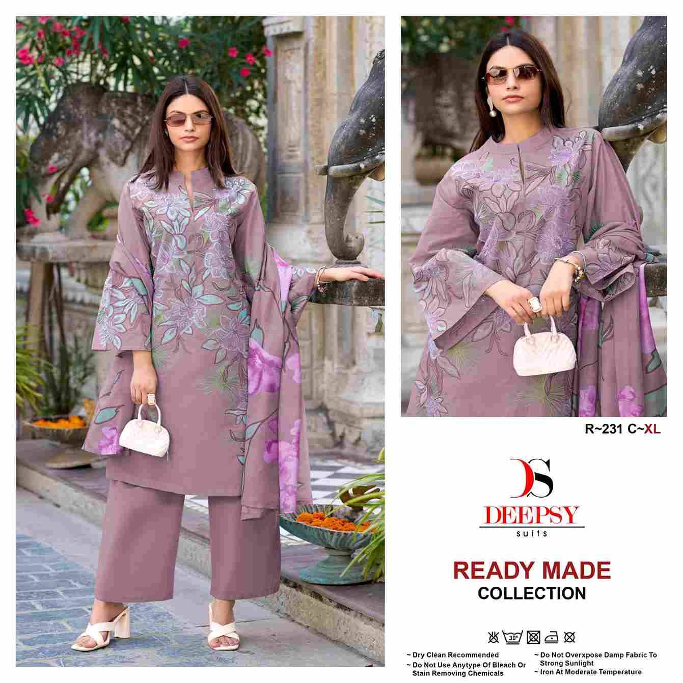 Deepsy Hit Design R-231 Colours By Deepsy Suits R-231-A To R-231-D Series Beautiful Pakistani Suits Colorful Stylish Fancy Casual Wear & Ethnic Wear Pure Cotton With Embroidered Dresses At Wholesale Price