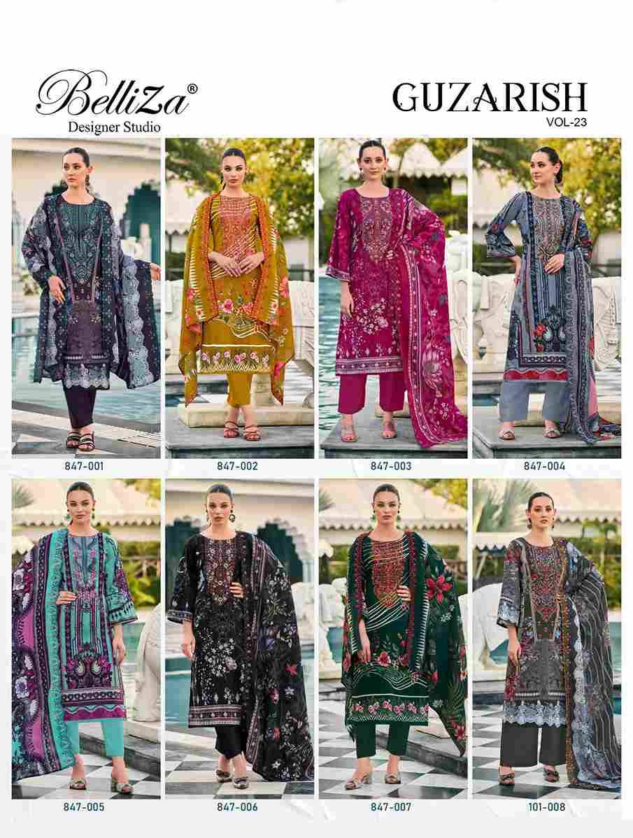 Guzarish Vol-23 By Belliza 847-001 To 847-008 Series Beautiful Stylish Festive Suits Fancy Colorful Casual Wear & Ethnic Wear & Ready To Wear Pure Cotton Digital Print Dresses At Wholesale Price